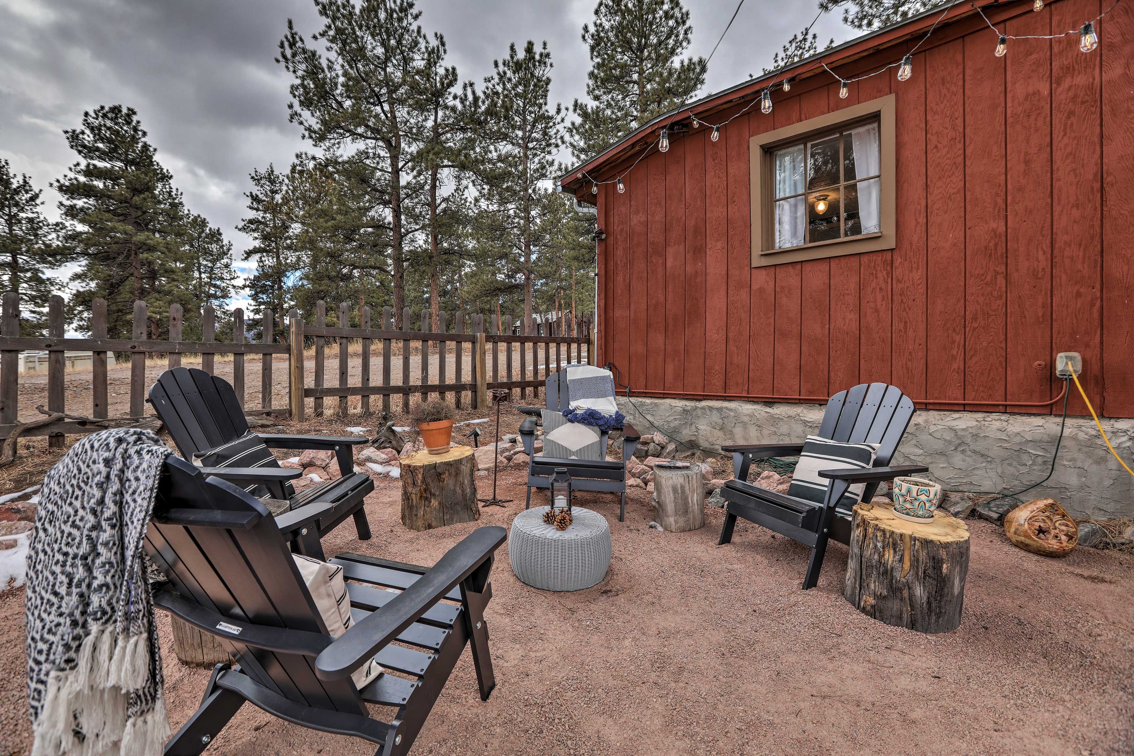 Front Exterior | Adirondack Chairs | Hammock