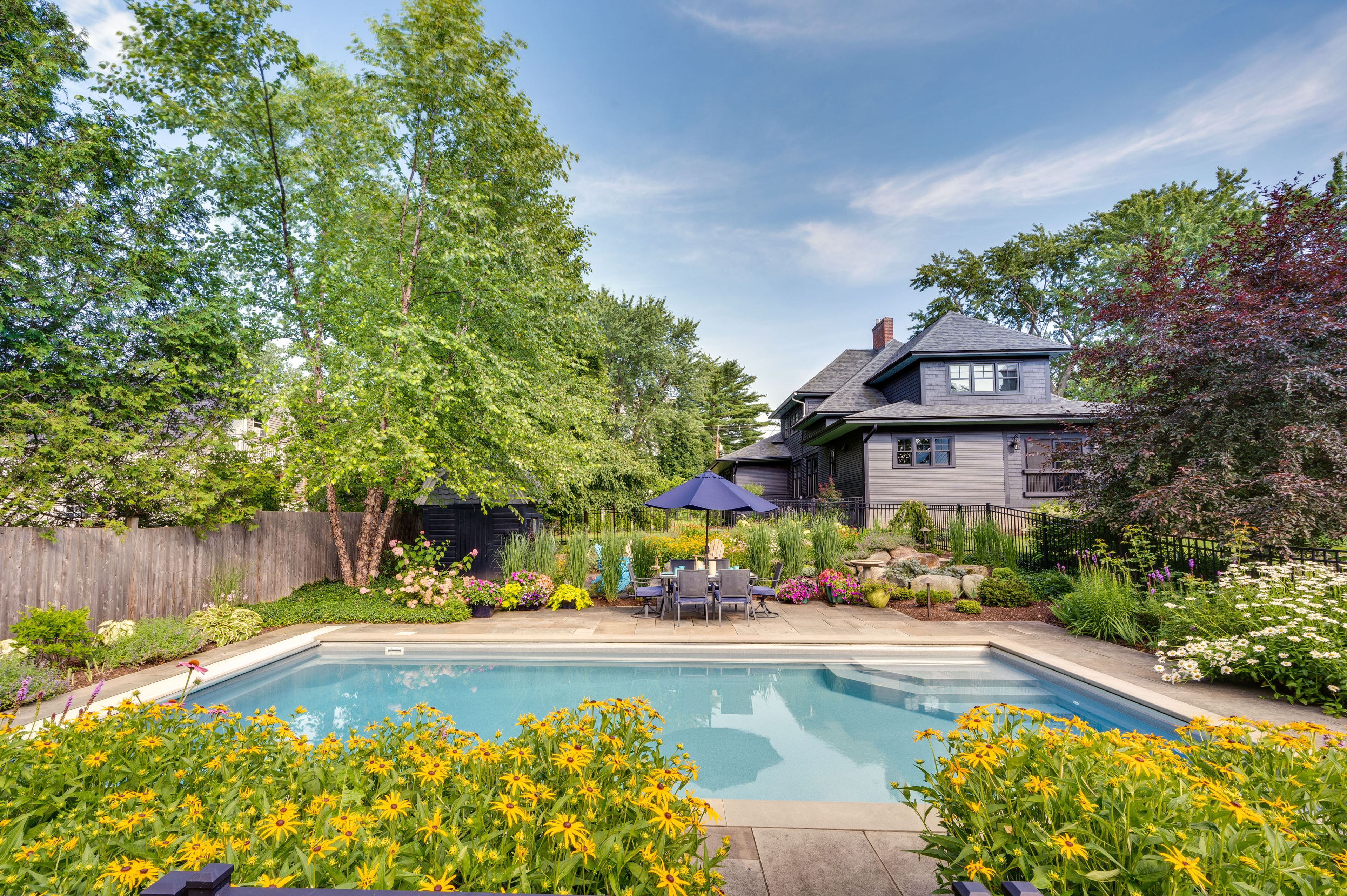 Seasonal Outdoor In-Ground Pool (3’-5’) | Fire Pit