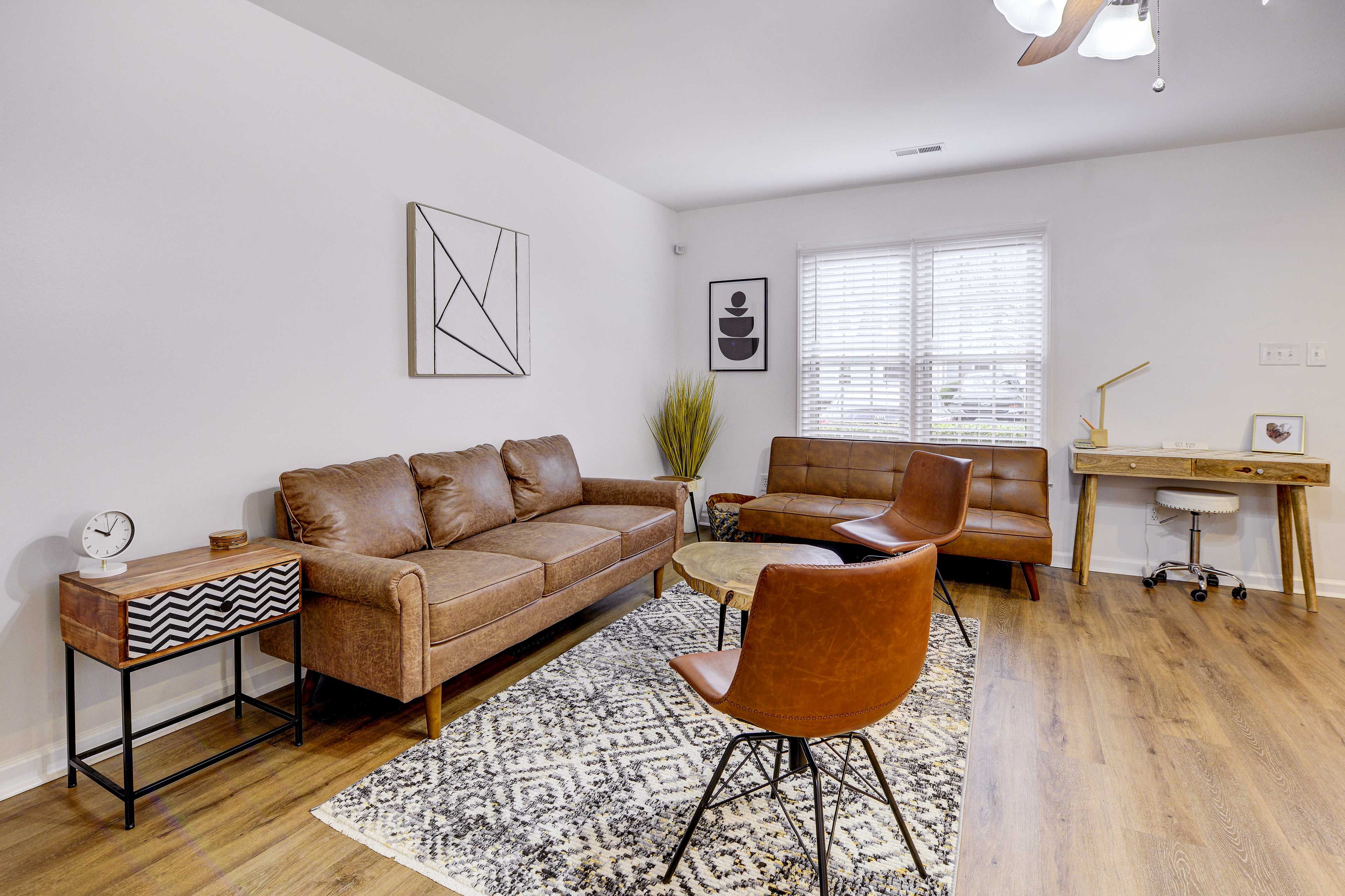 Raleigh Vacation Rental | 2BR | 2BA | 1,140 Sq Ft | Stairs Required to Access
