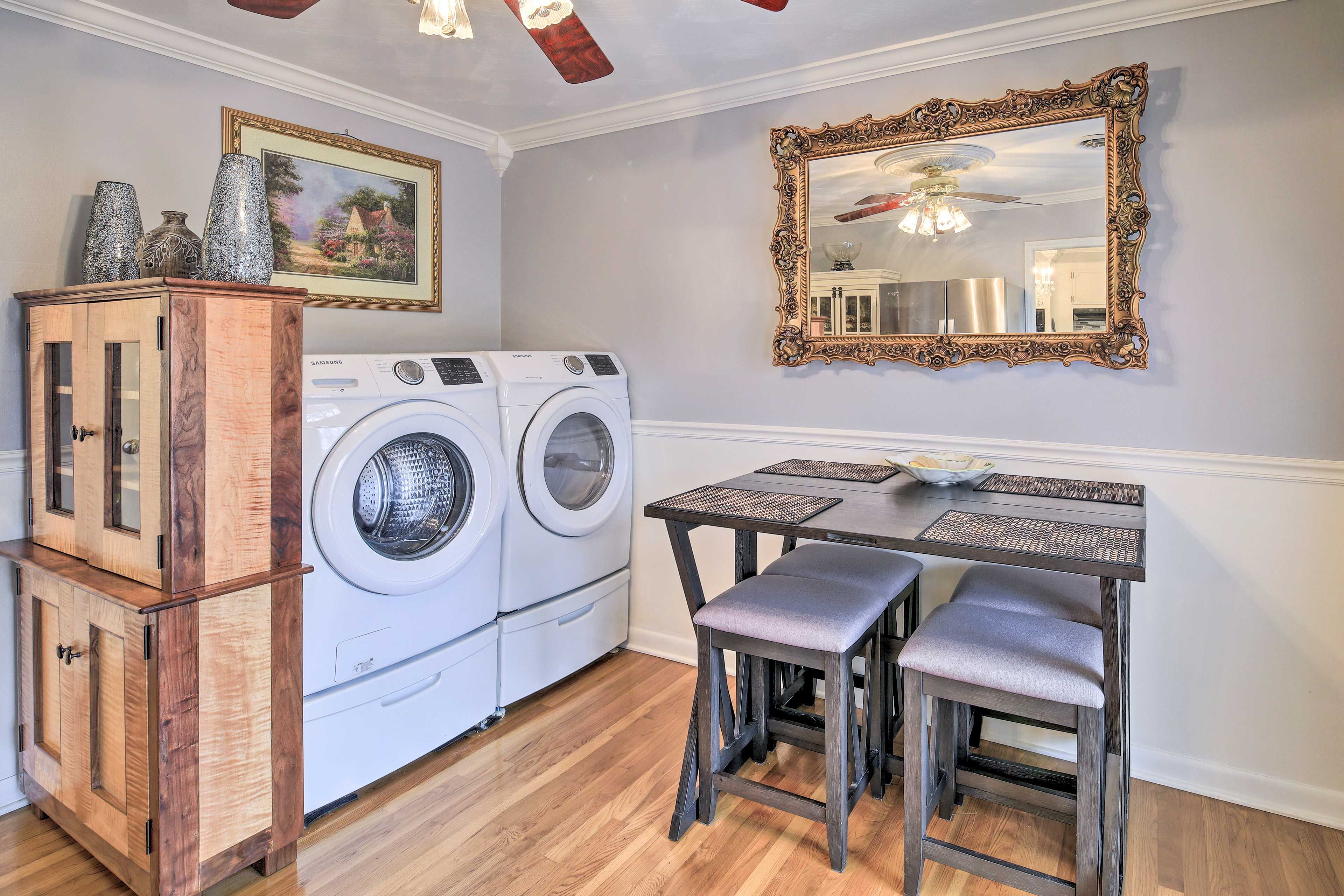 2nd Dining Area | In-Unit Laundry | Ceiling Fans