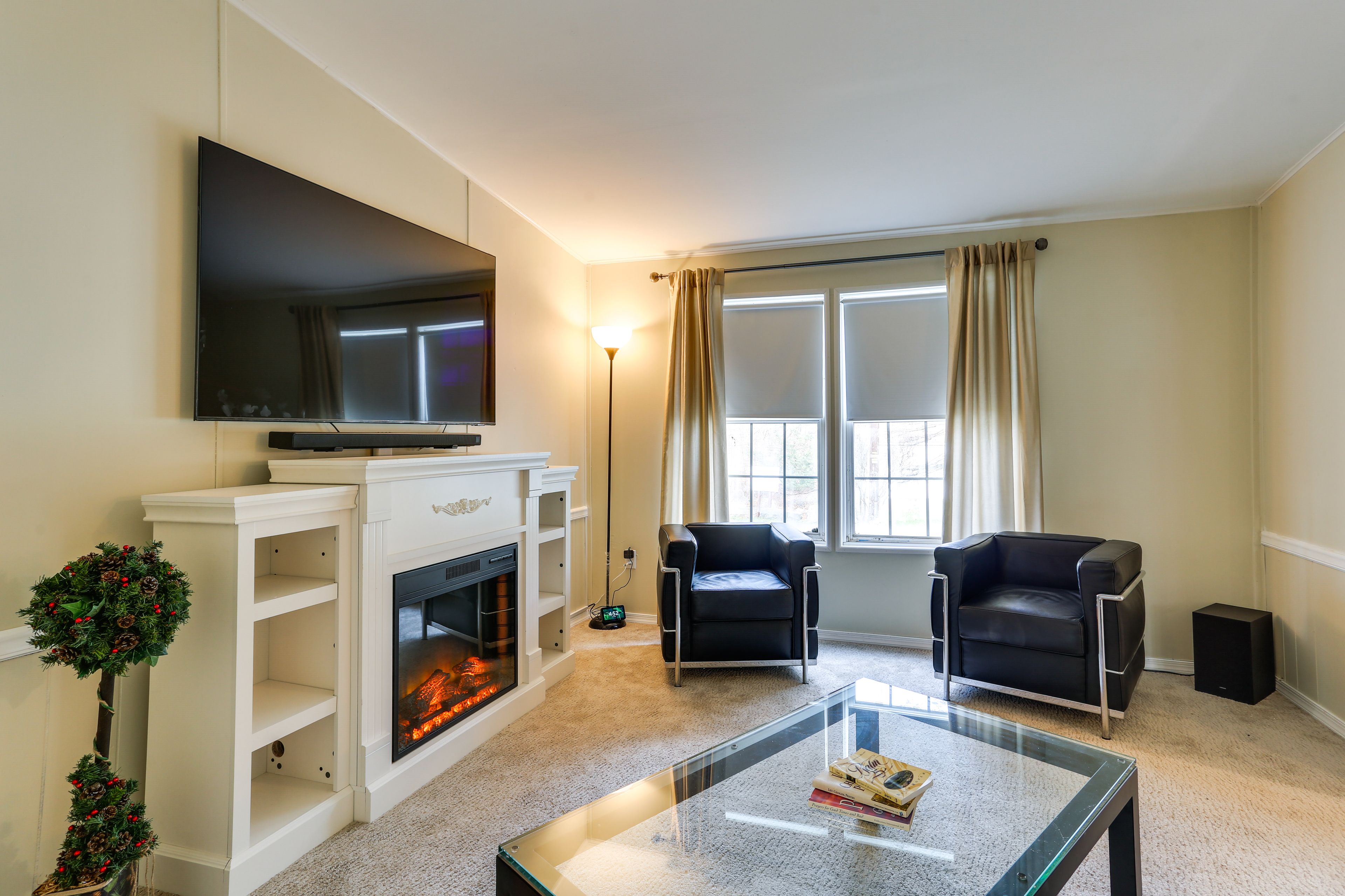 Living Room | Single-Story House | Electric & Gas Fireplaces