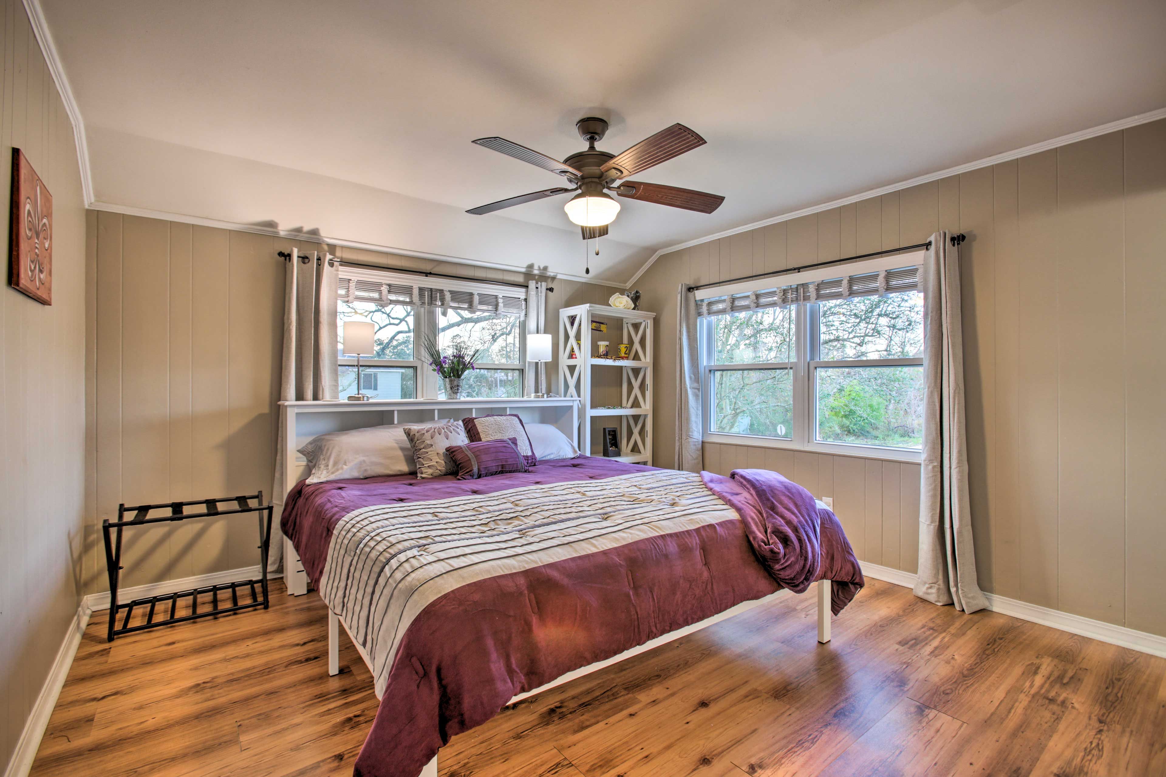 Bedroom 1 | King Bed | Linens Provided | Pack 'n Play Available