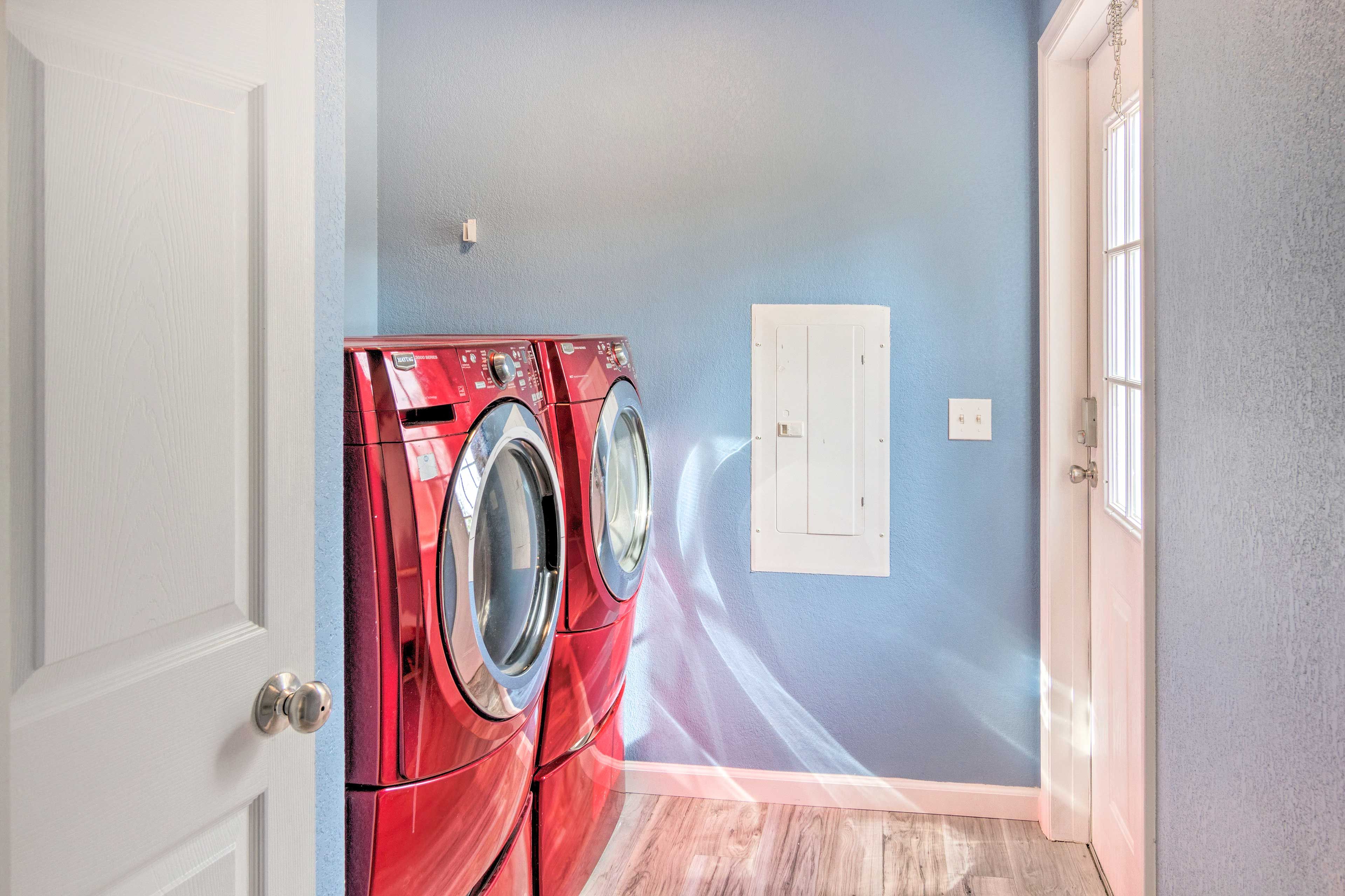 Laundry Area | Washer/Dryer | Hangers | Trash Bags/Paper Towels