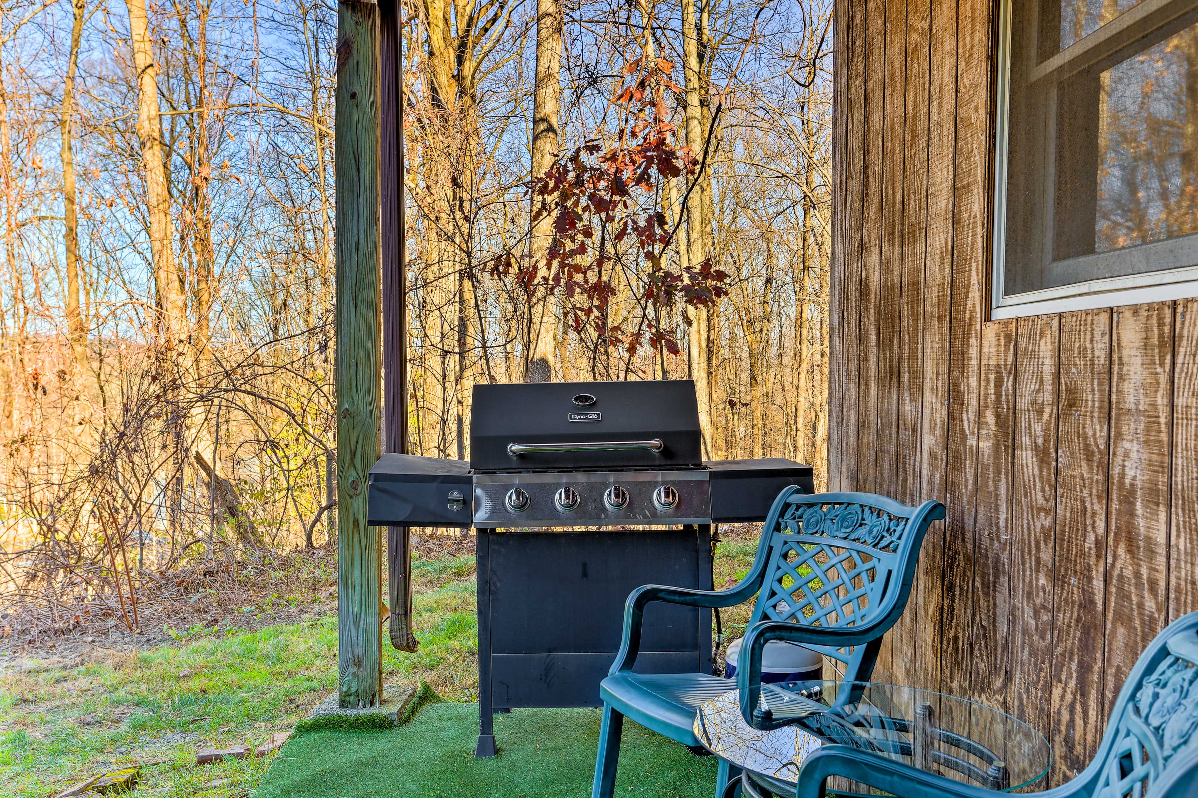 Private Patio | Gas Grill | Ample Outdoor Seating | Hiking Trails Nearby