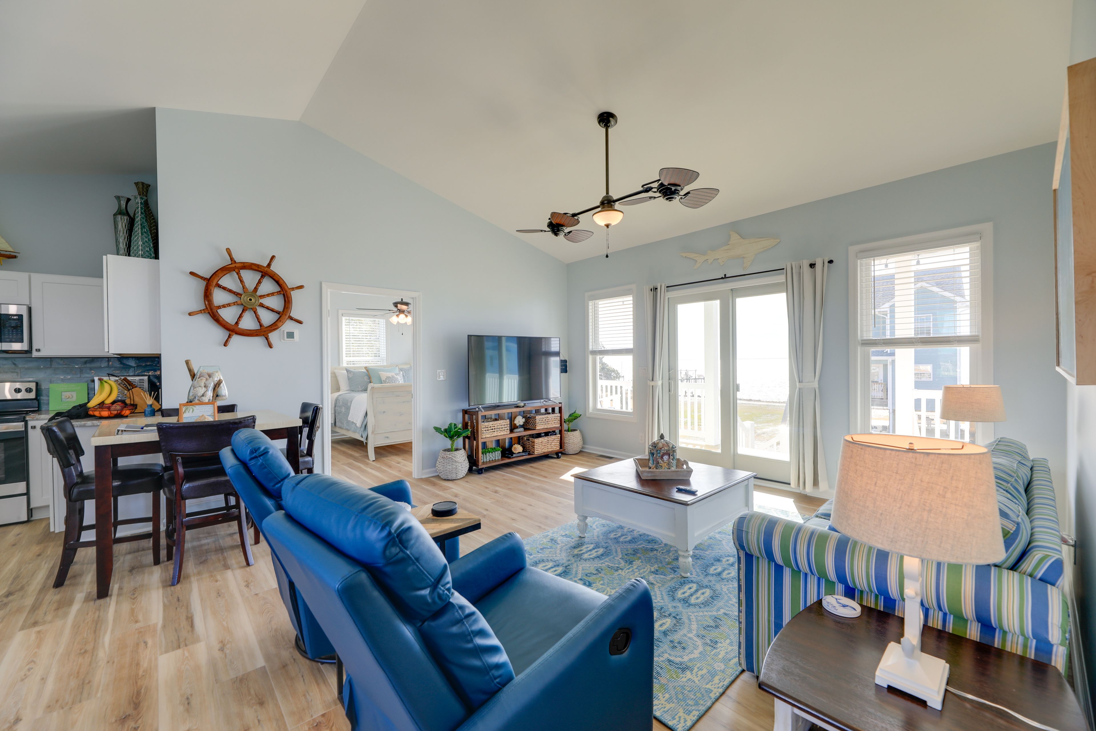Harkers Island Vacation Rental | 2BR | 2BA | 960 Sq Ft | Stairs Required