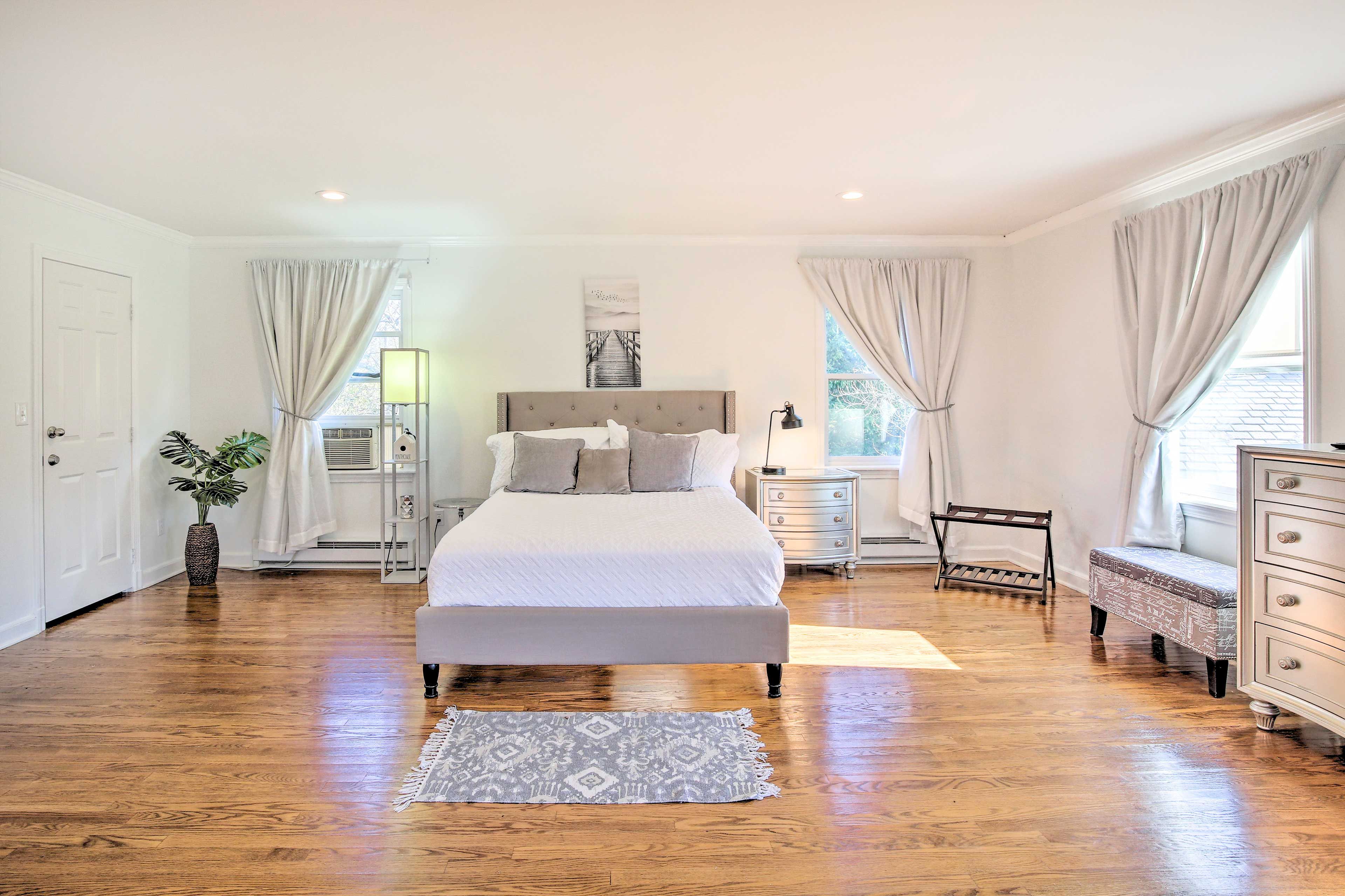 Bedroom 1 | King Bed | Electric Fireplace