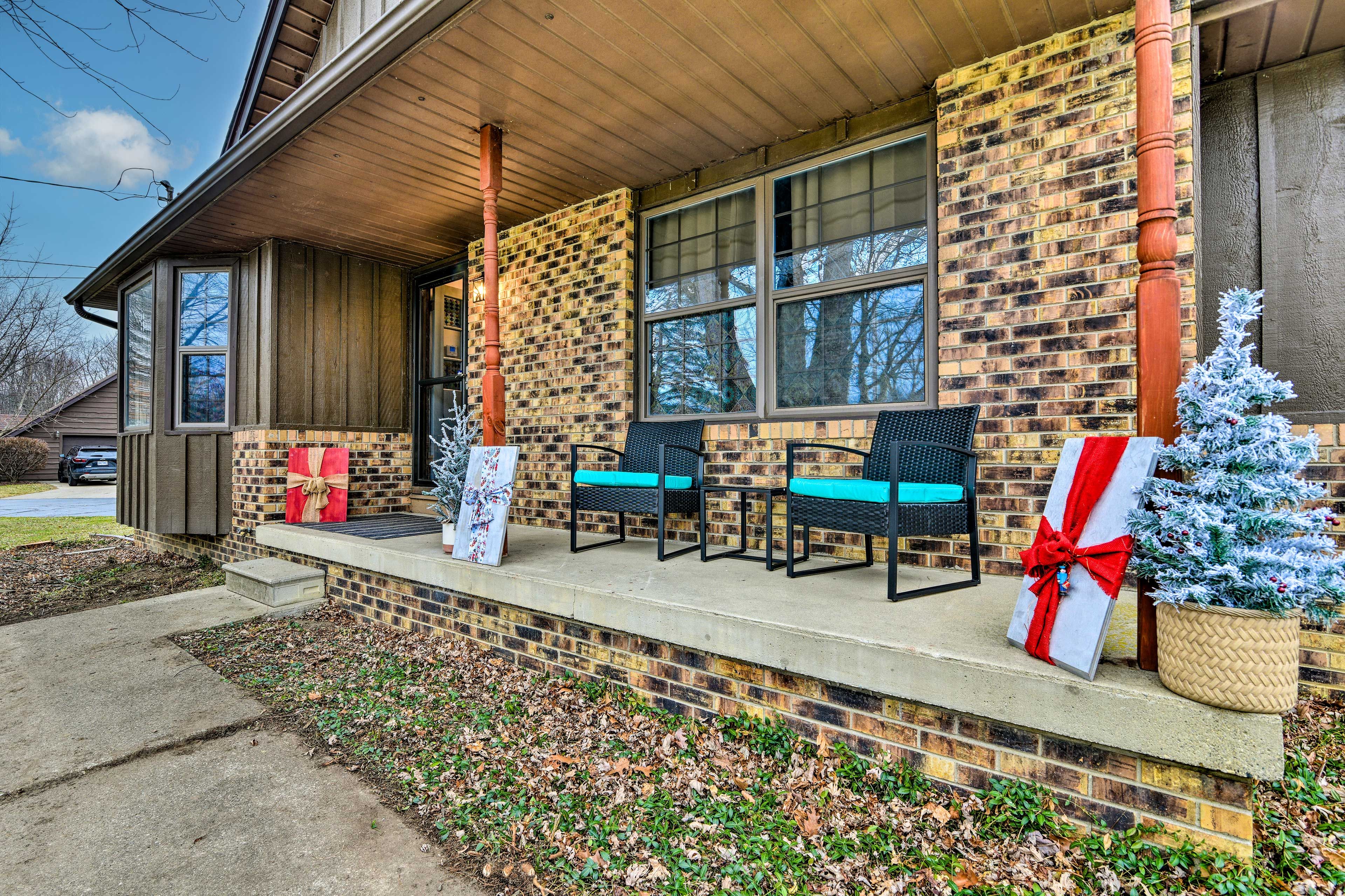 Private Porch | 3-Acre Property (Shared)