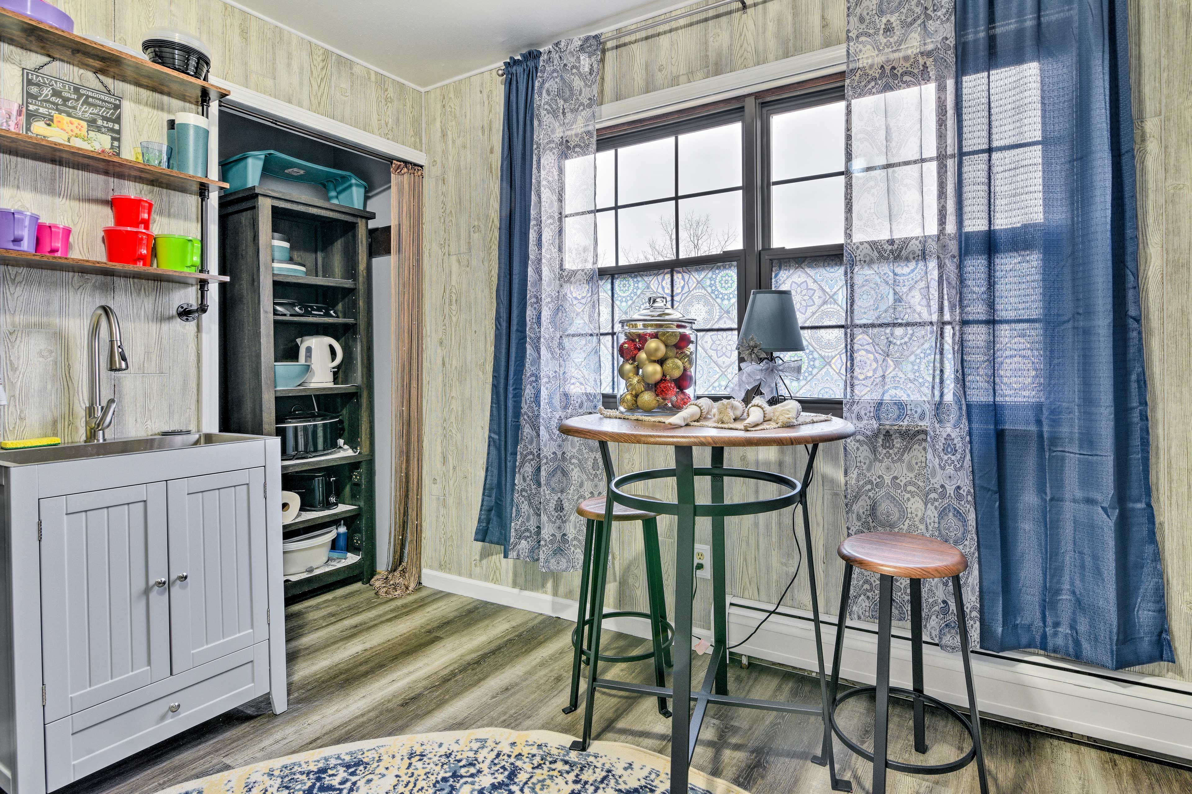 Dining Area | 2nd-Floor Unit | Other Rental On-Site (Lower Level)