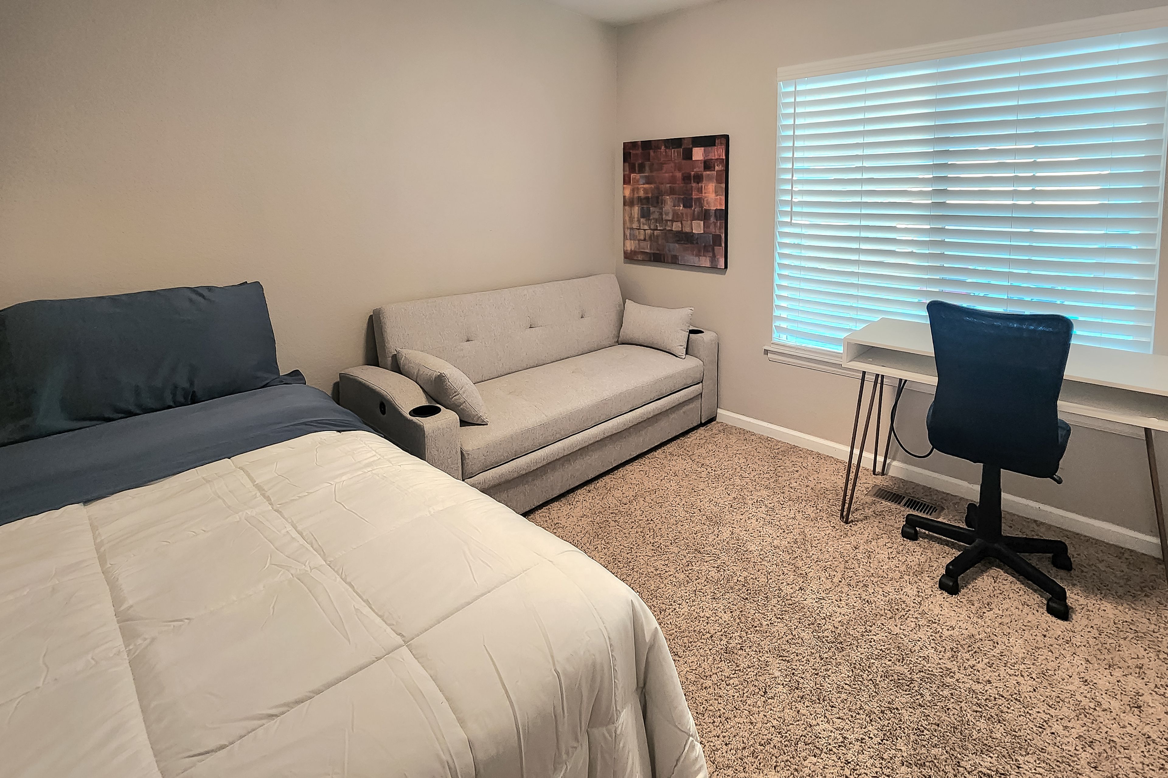 Bedroom 3 | Twin Bed | Full Sleeper Sofa | Desk