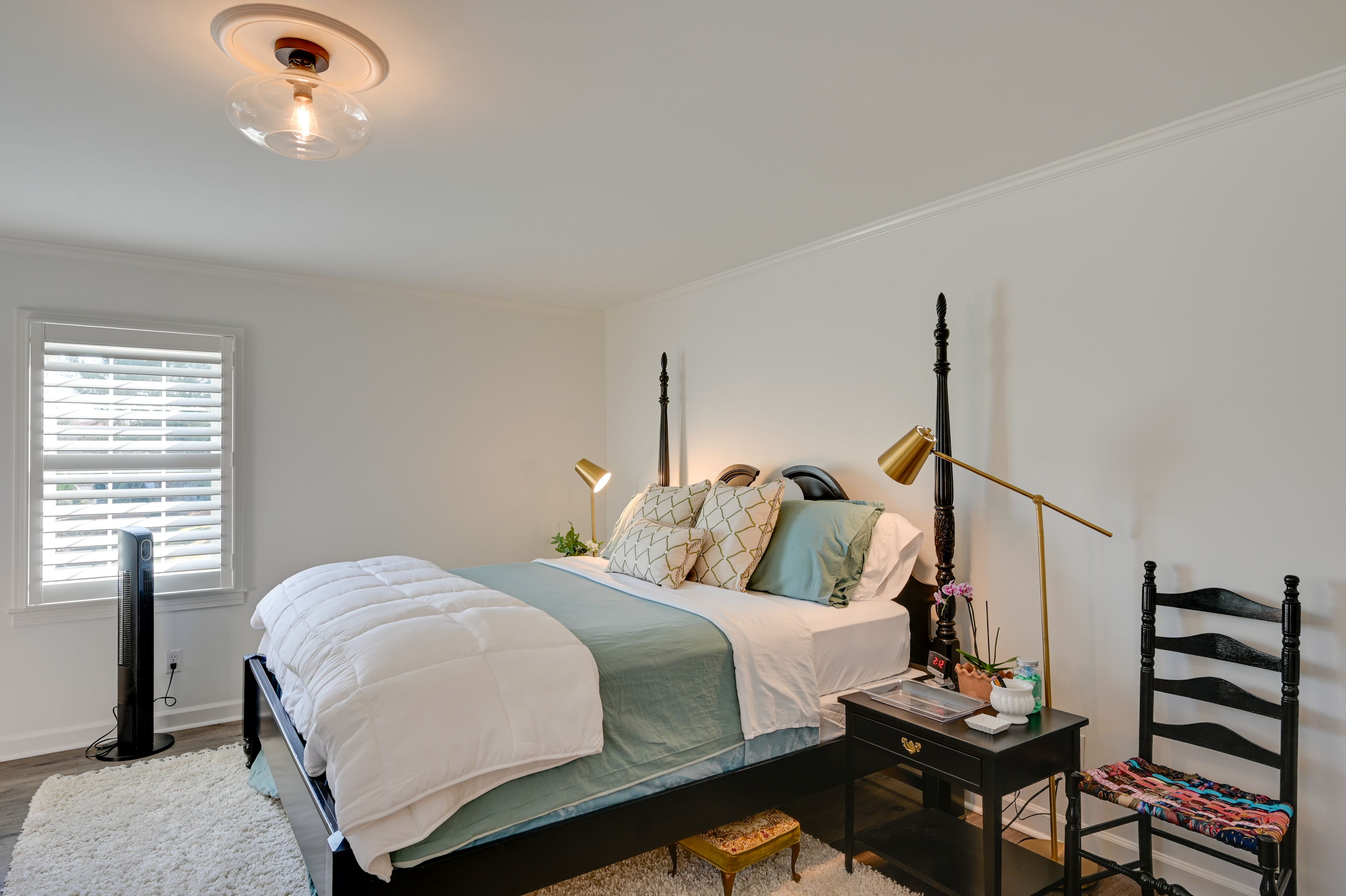 Bedroom 1 | King Bed | Linens Provided | Smart TV w/ Cable | Upper Level