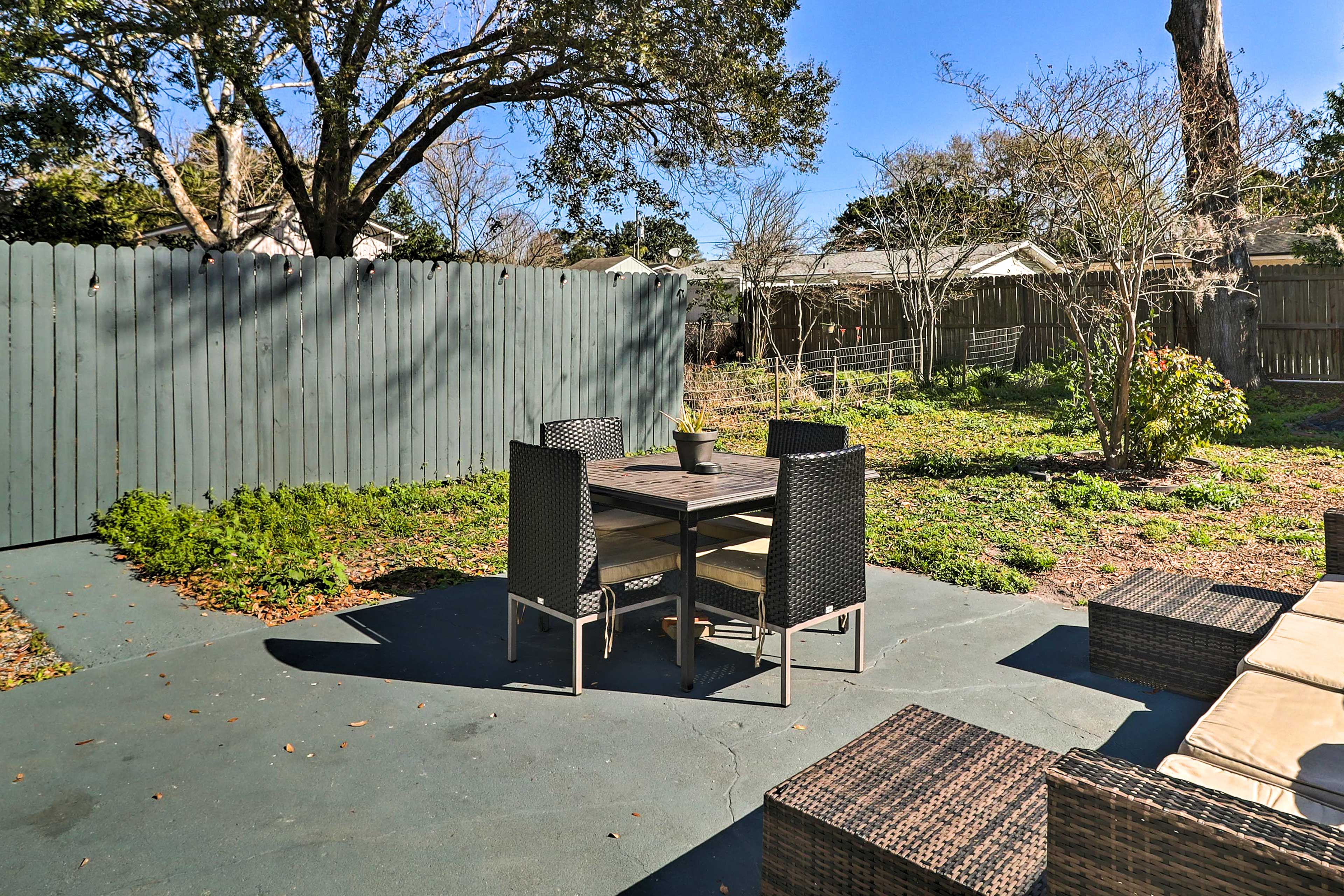 Fenced Yard | Furnished Patio