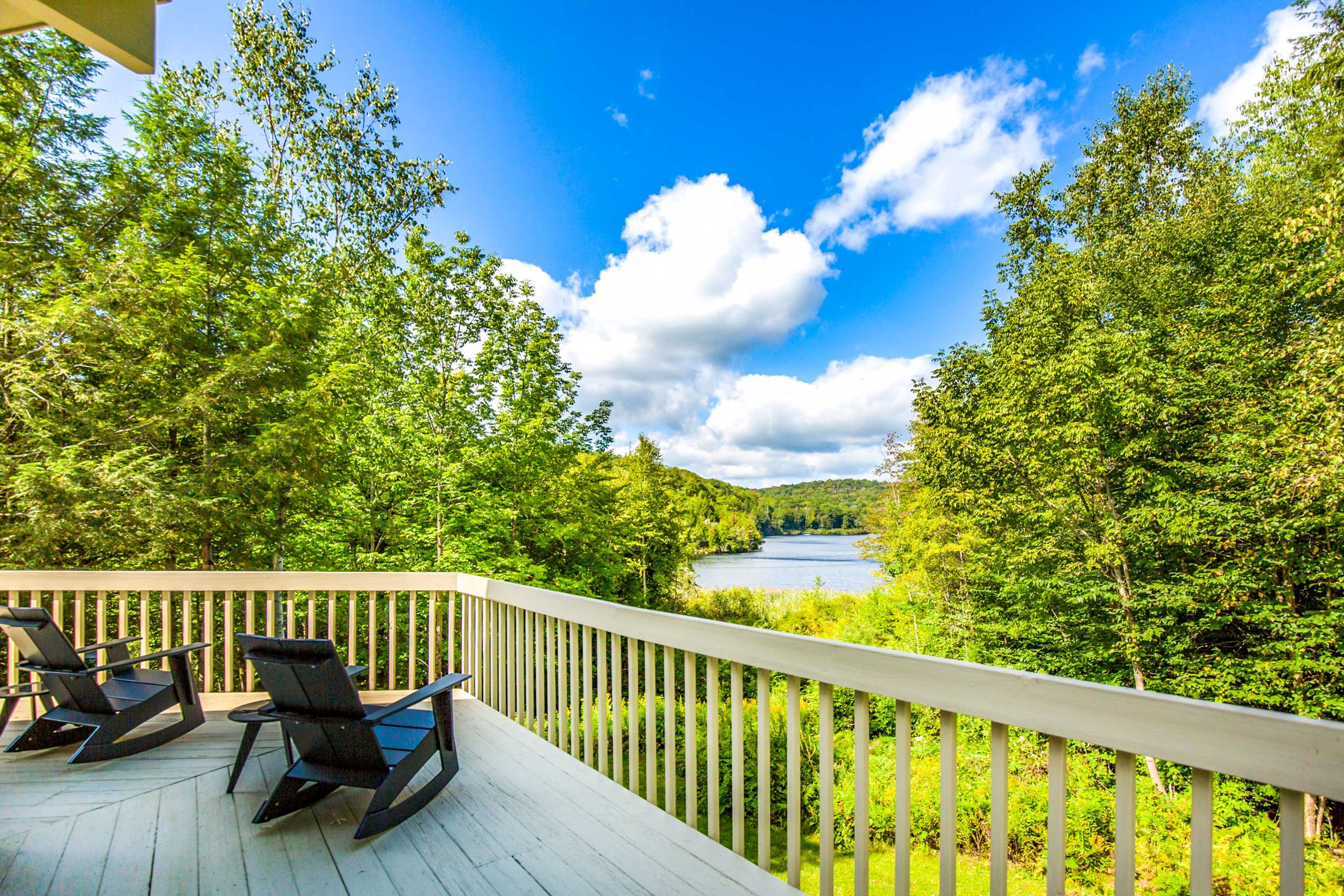 Balcony | 3rd Floor | Pond Views | Seasonal Hot Tub