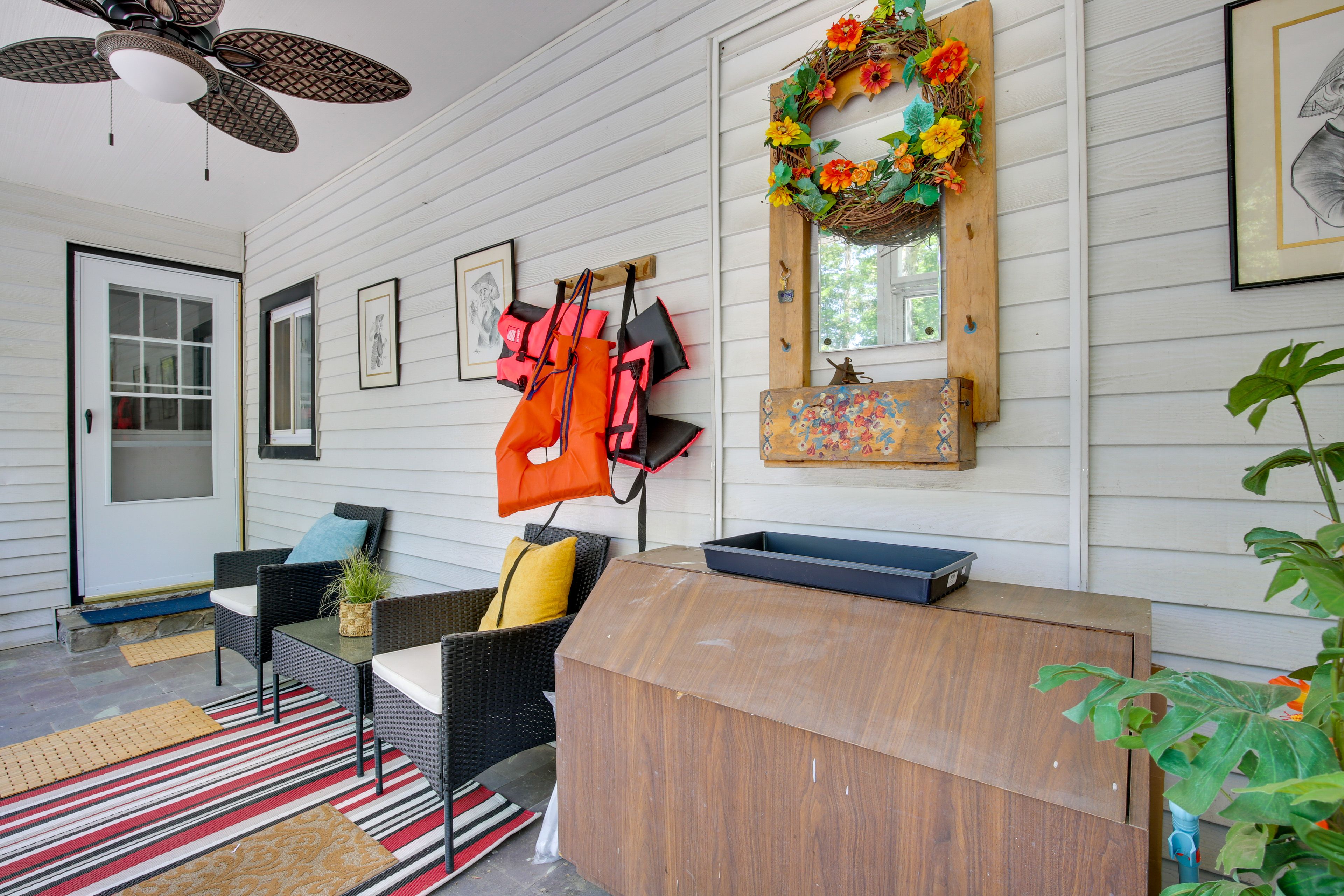 Patio | Outdoor Dining Area | Life Jackets