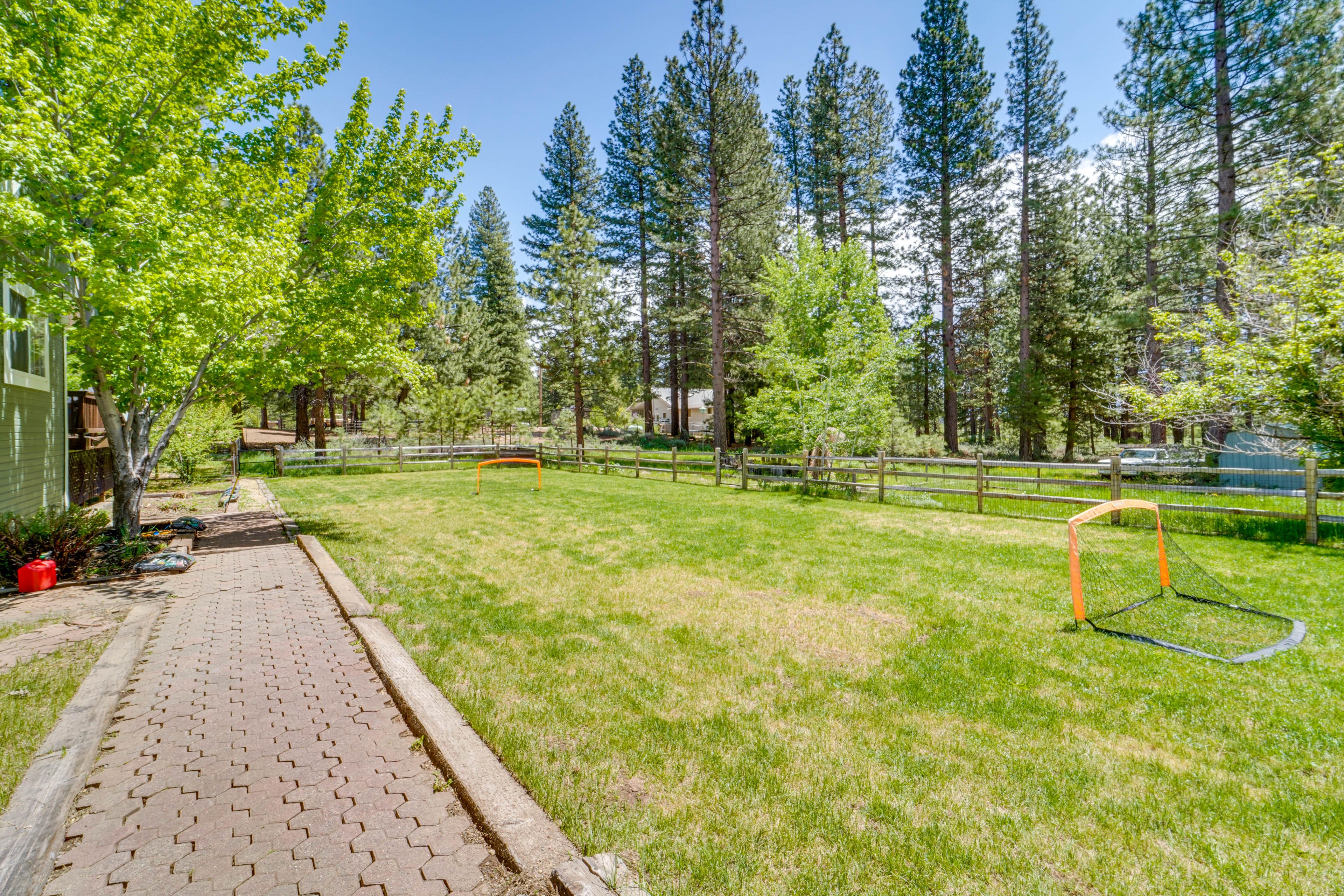 Private Backyard | Cornhole