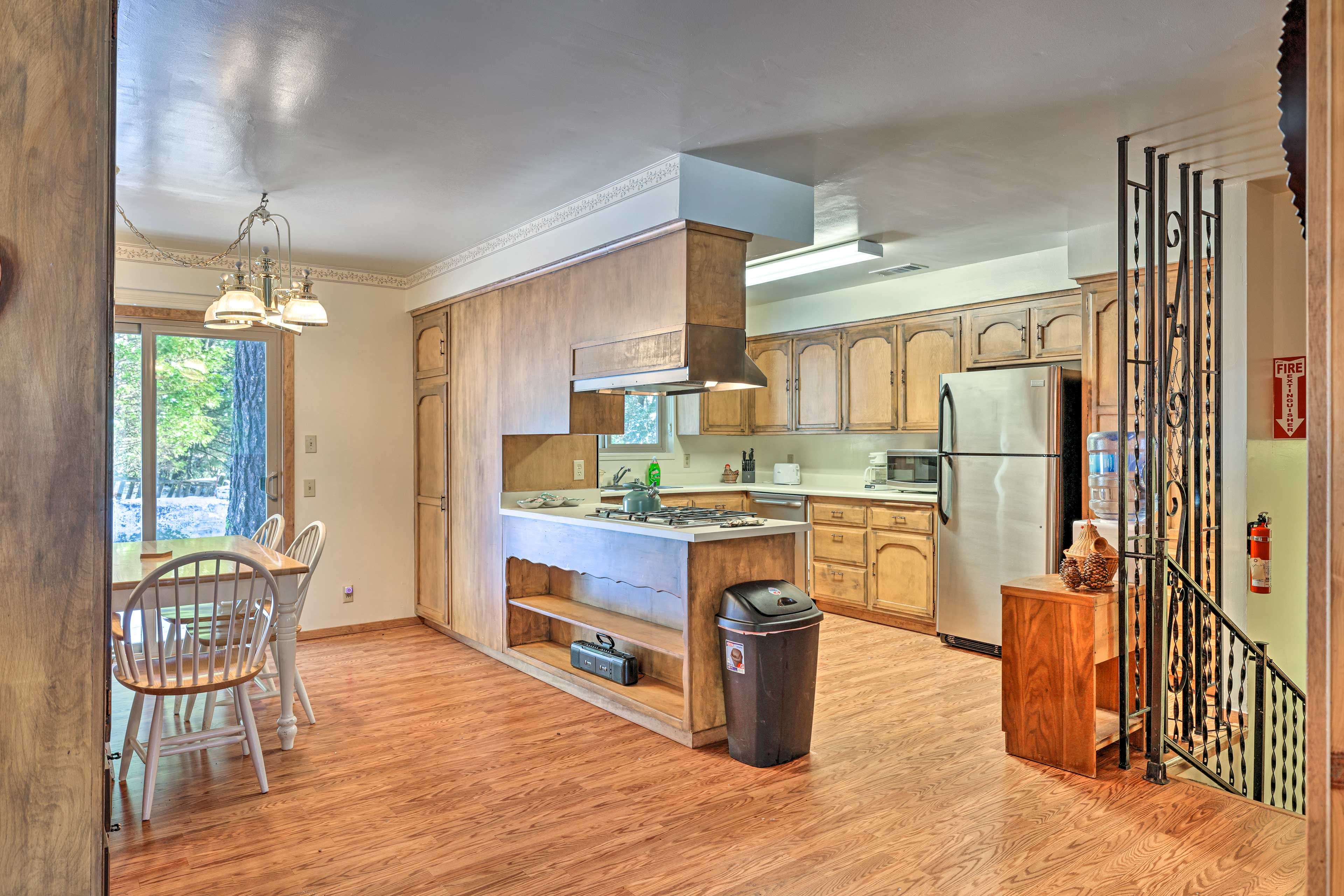 Kitchen + Dining Area | Cooking Basics | Organic Coffee/Tea/Snacks