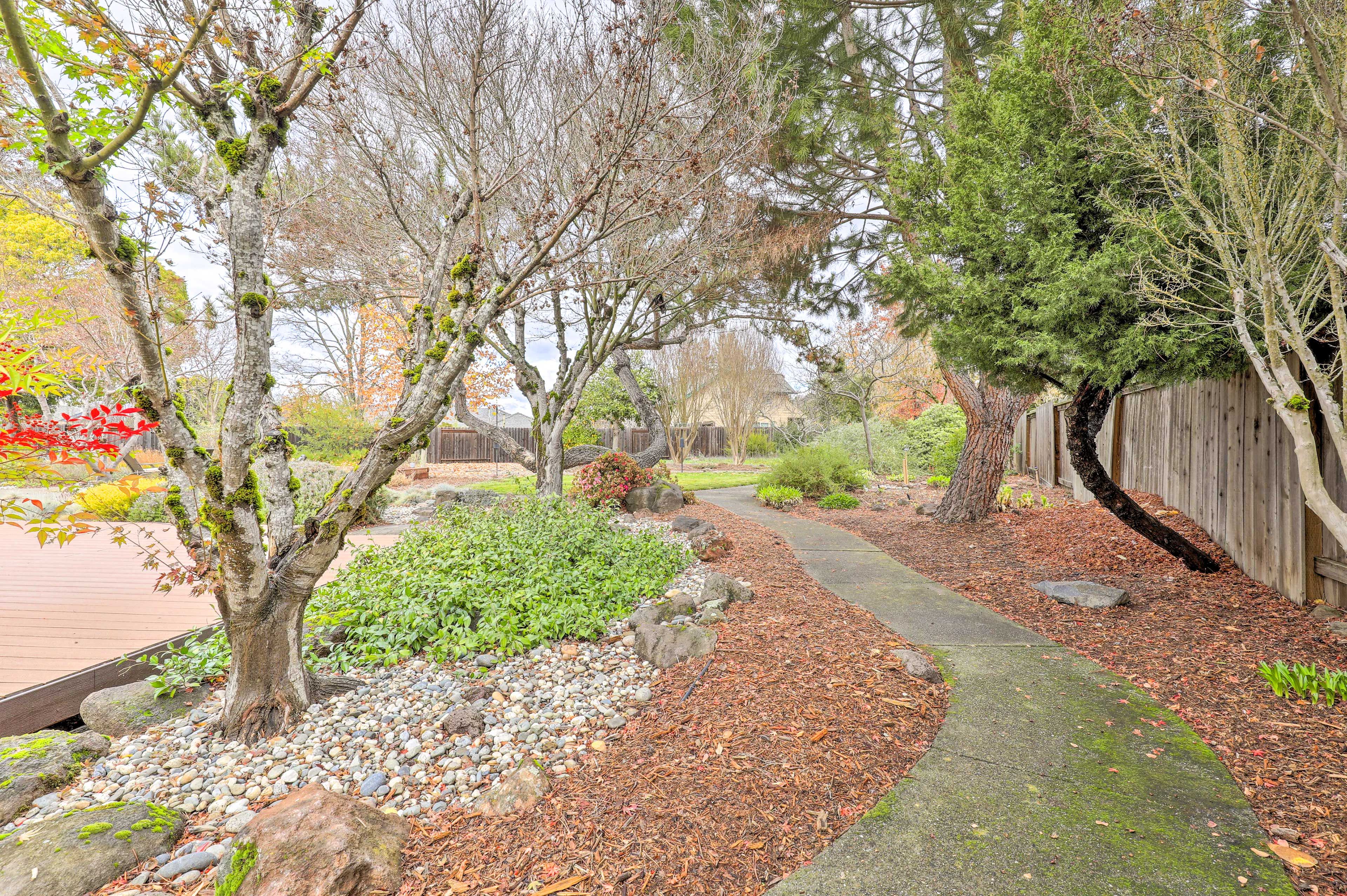 Backyard w/ Walking Paths (Shared Area) | Homeowner's Relatives On-Site