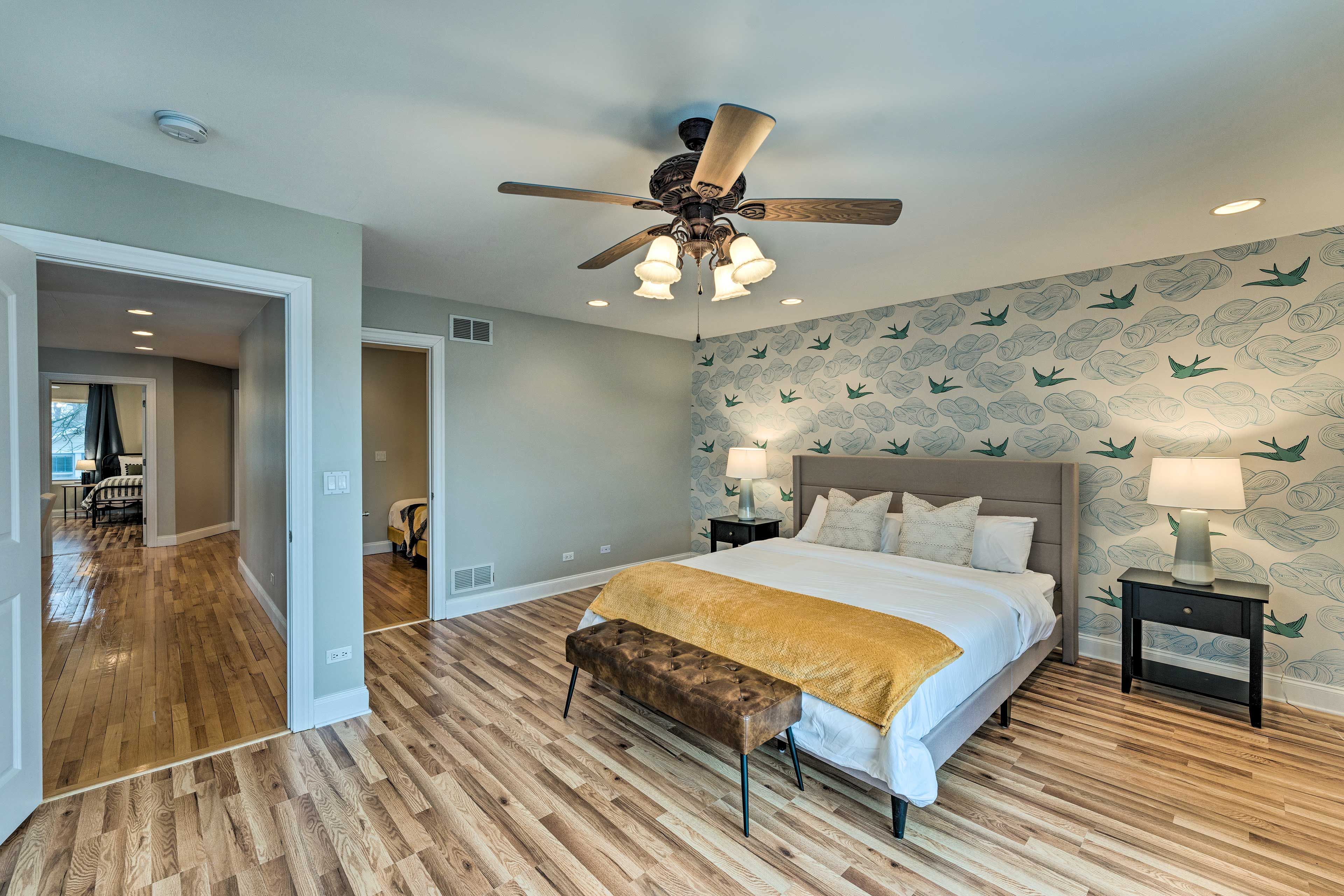 Bedroom 1 | 2nd Floor | California King Bed | Linens Provided | Private Balcony