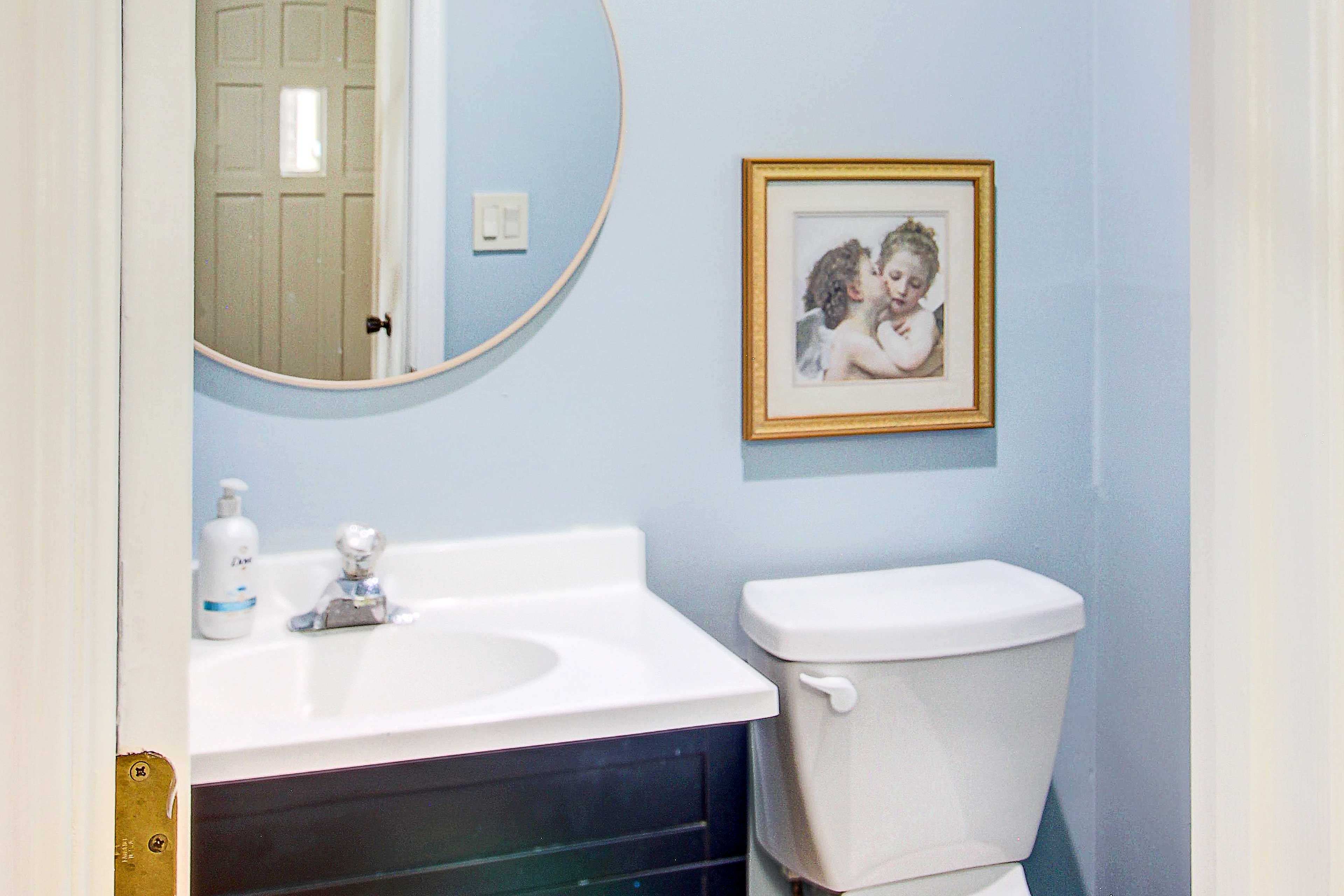 Half Bathroom | 1st Floor | Central Air Conditioning