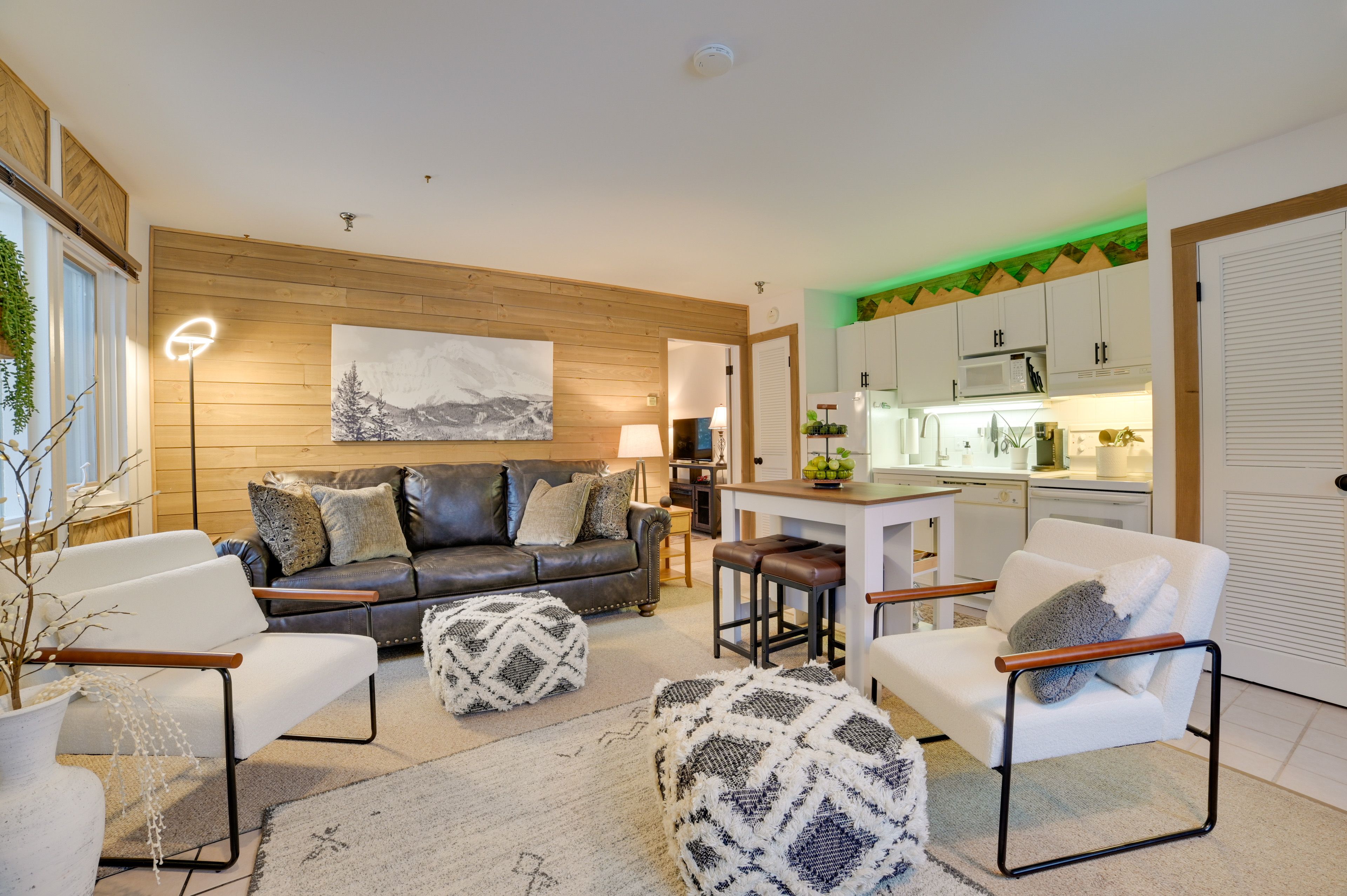 Living Room | Electric Heating | Window A/C | Free WiFi | Queen Sleeper Sofa