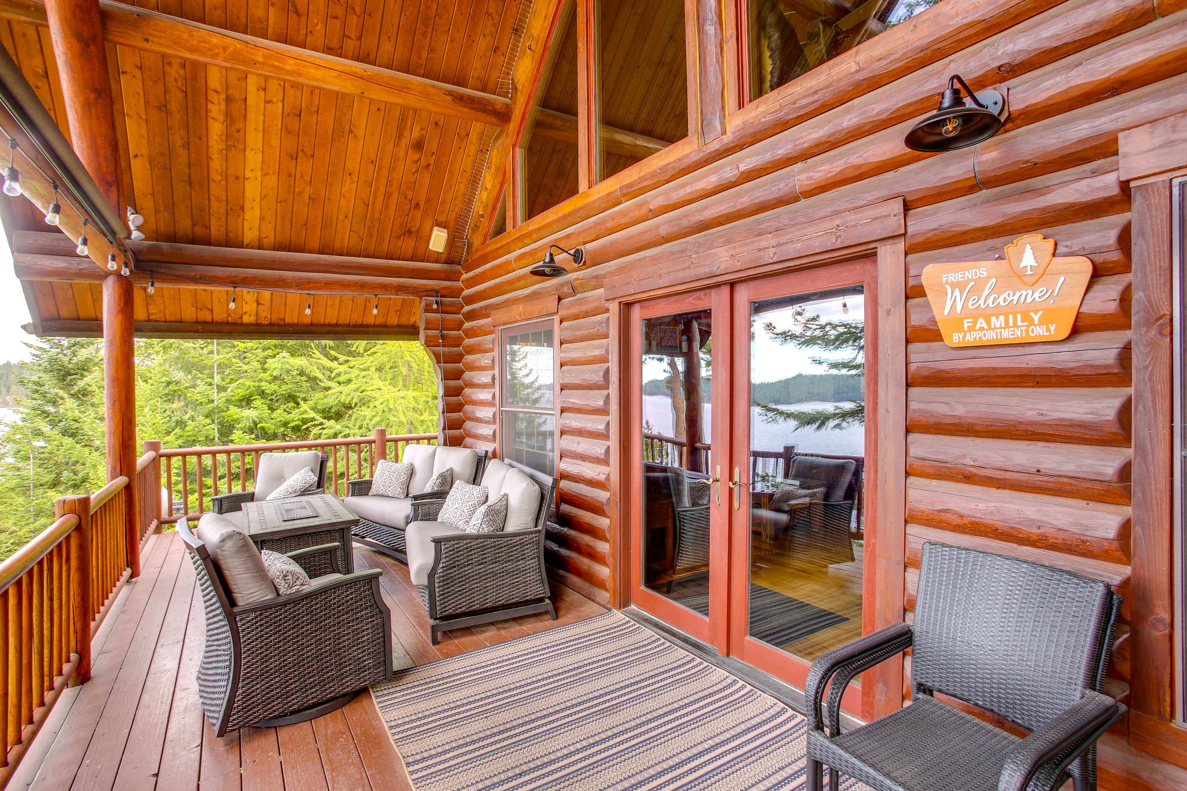 Furnished Deck | Lounge Seating | Gas Grill | Lake Views