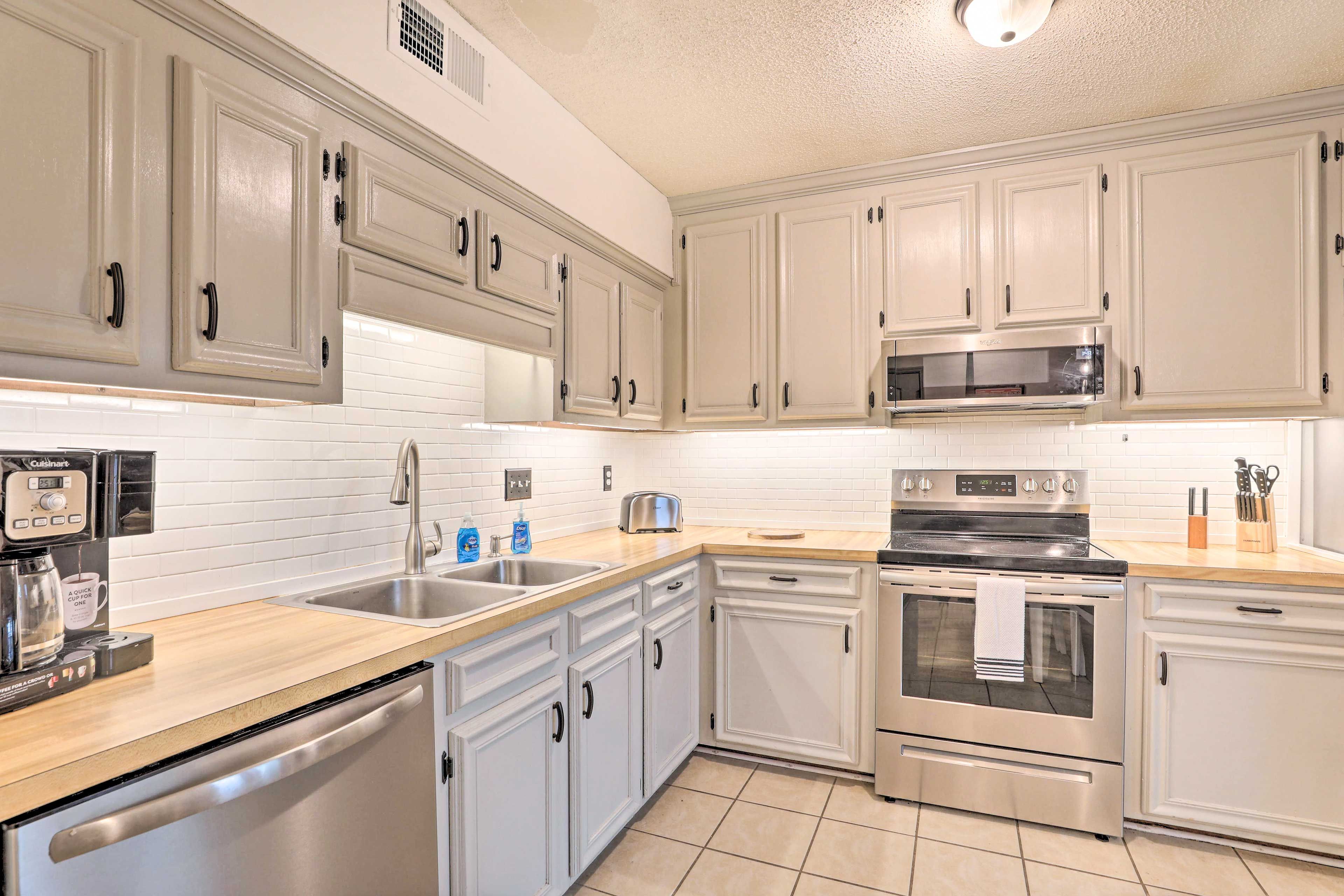 Kitchen | Pet Friendly w/ Fee | Free WiFi | Fenced-In Yard