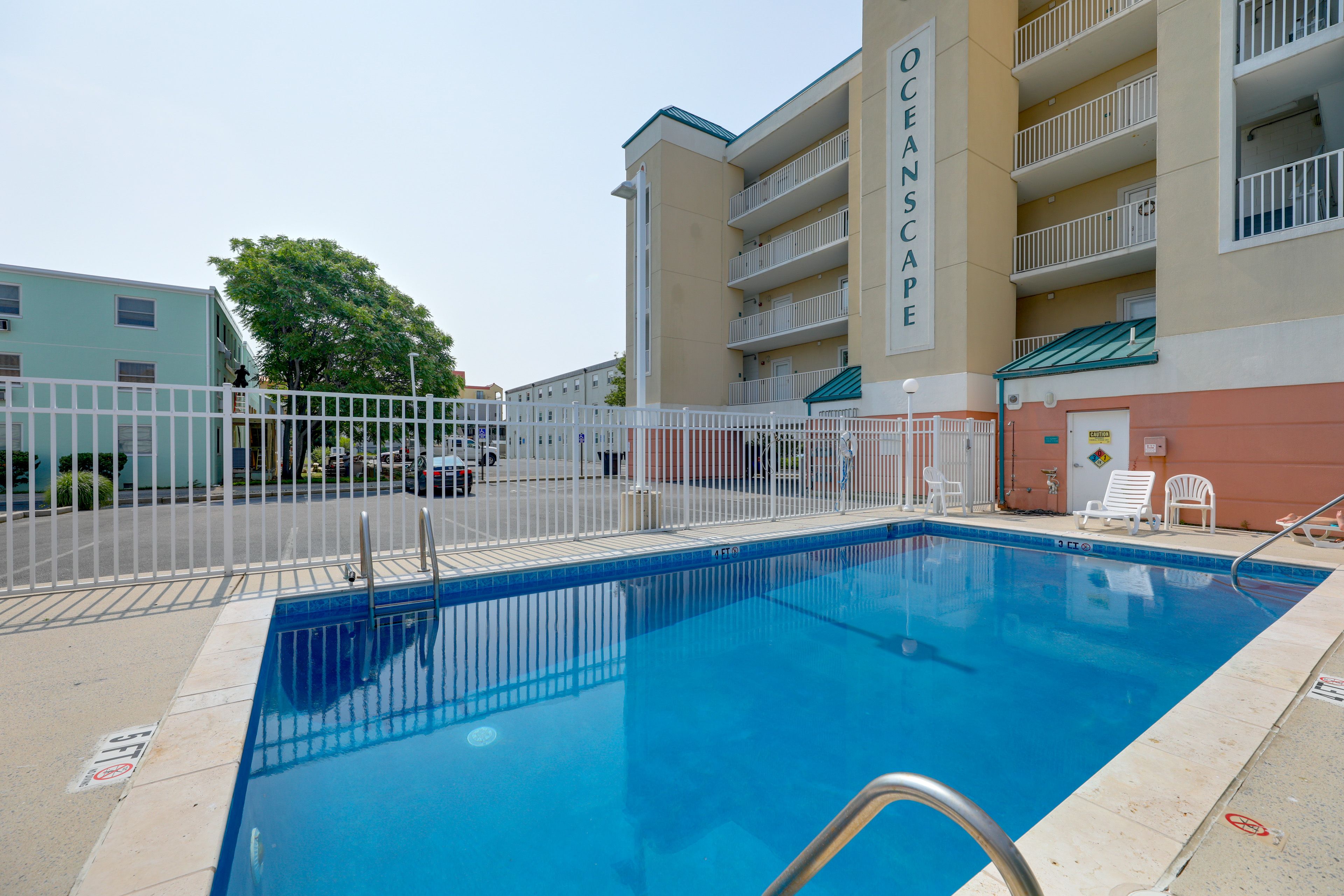 Condo Exterior | Community Pool | 4 Mi to Ocean City Boardwalk