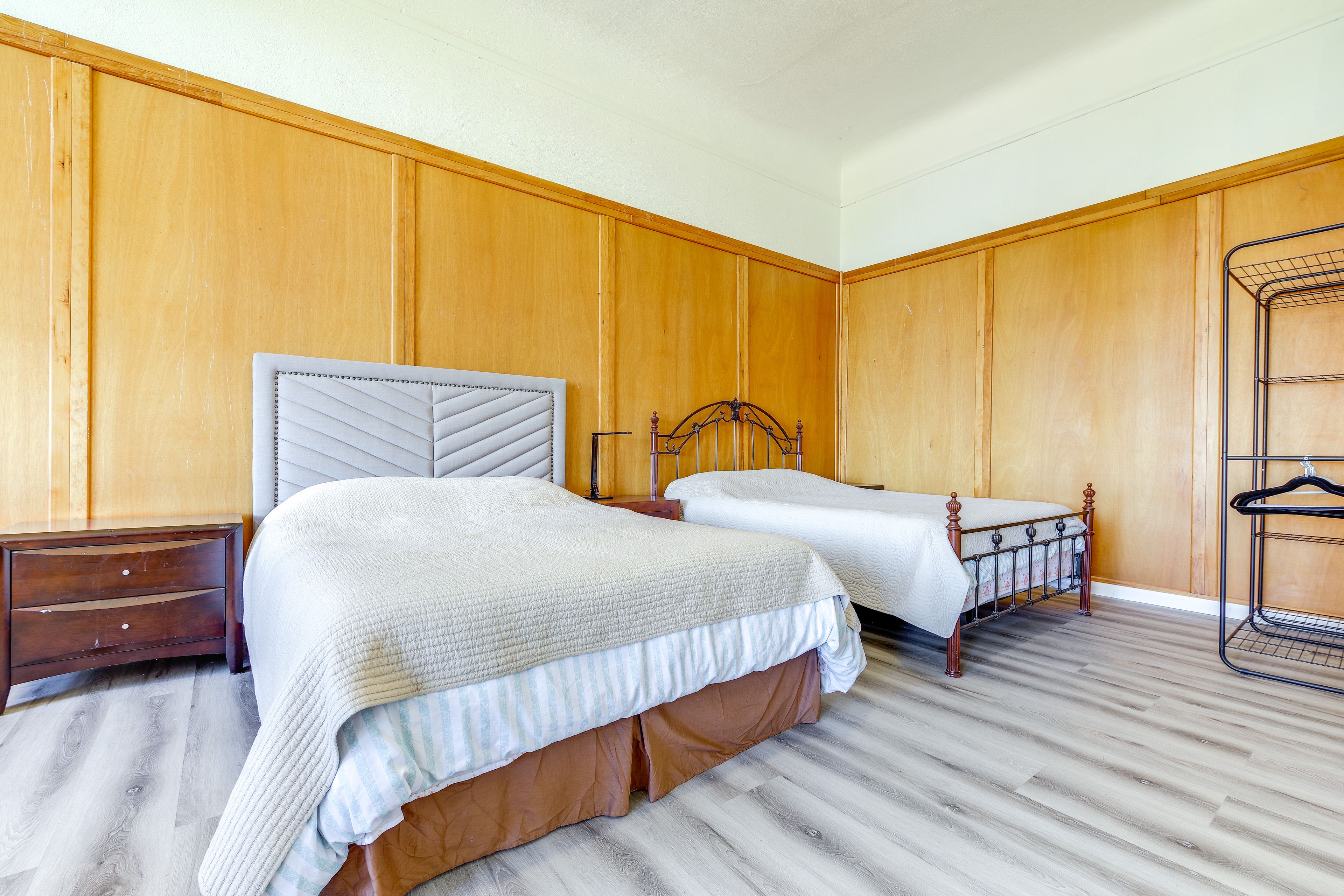 Bedroom 1 | 2 Queen Beds | Dining Table | Desk