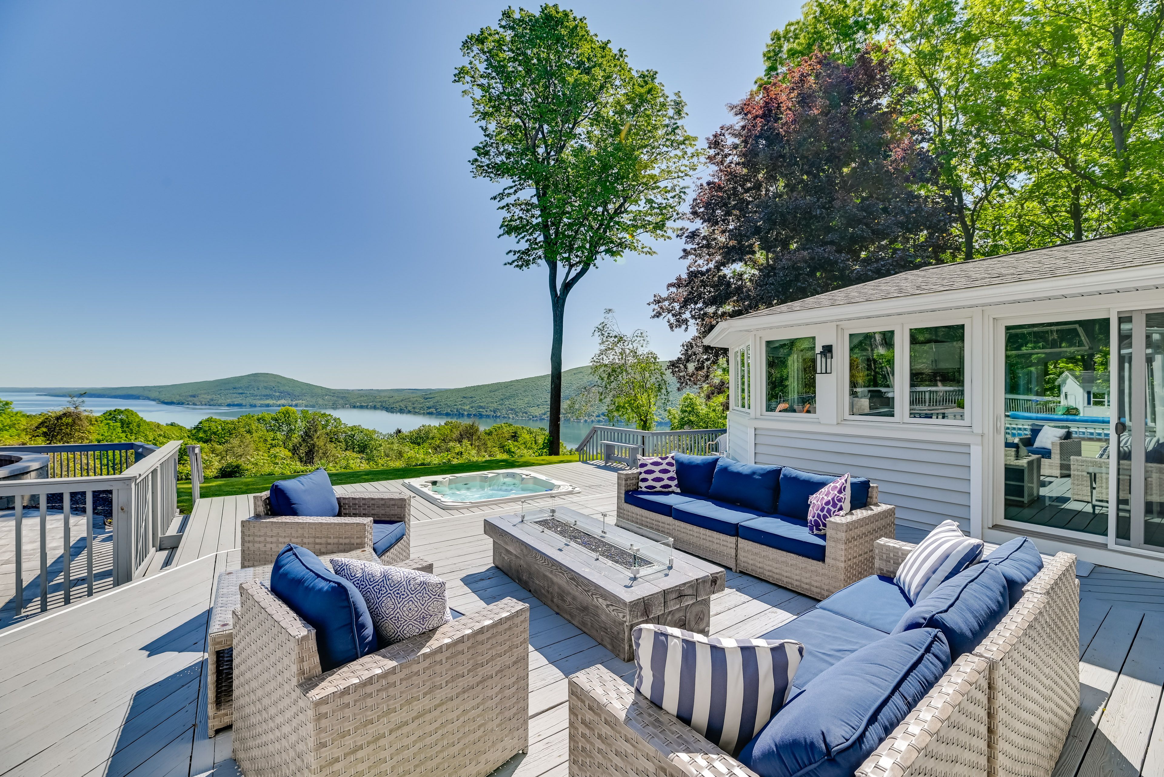 Back Deck | Fire Table | Hot Tub