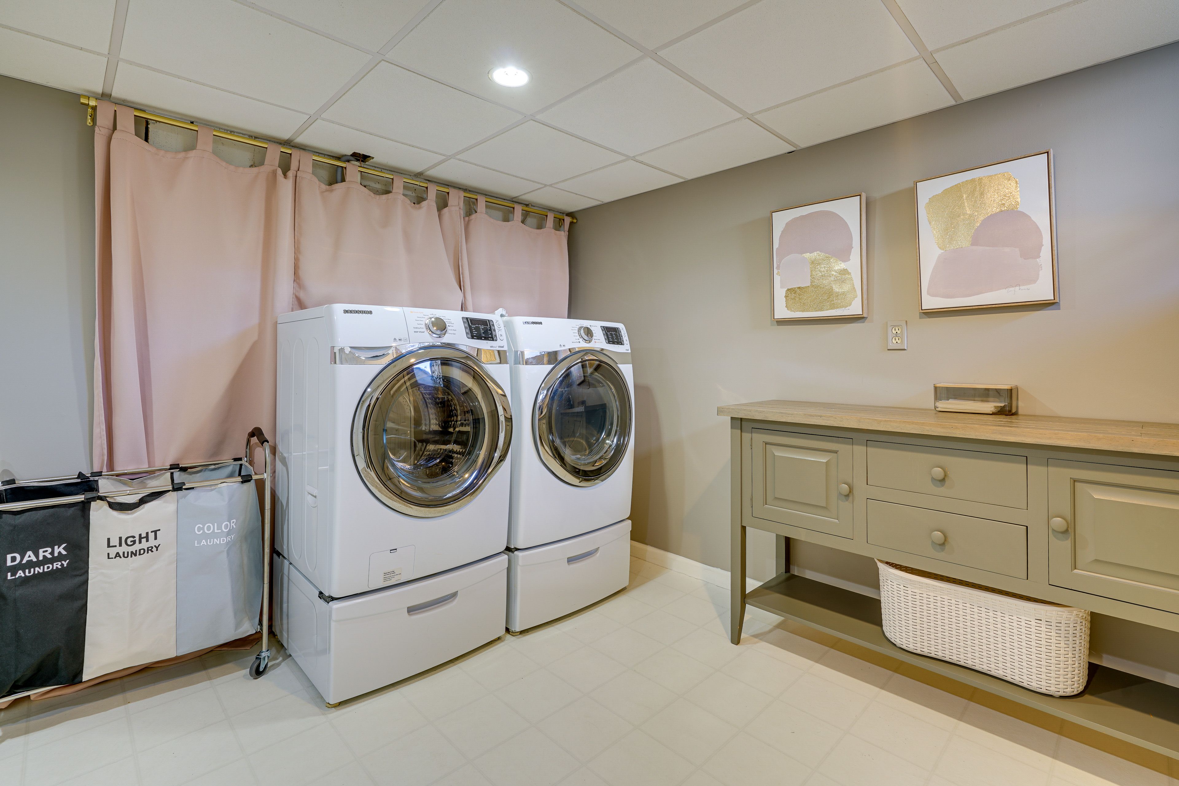 Laundry Room | Lower Level | Washer + Dryer | Iron/Board
