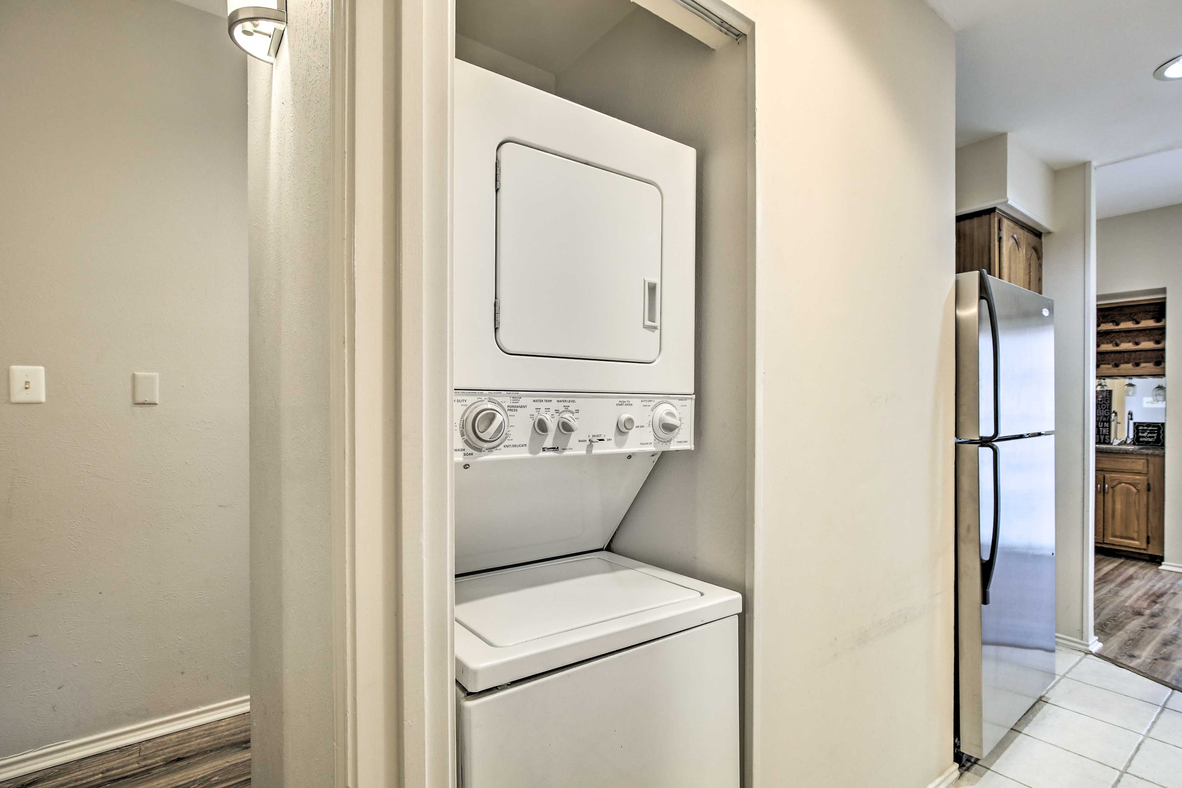 At-Home Laundry | Main Level | Stackable Washer + Dryer