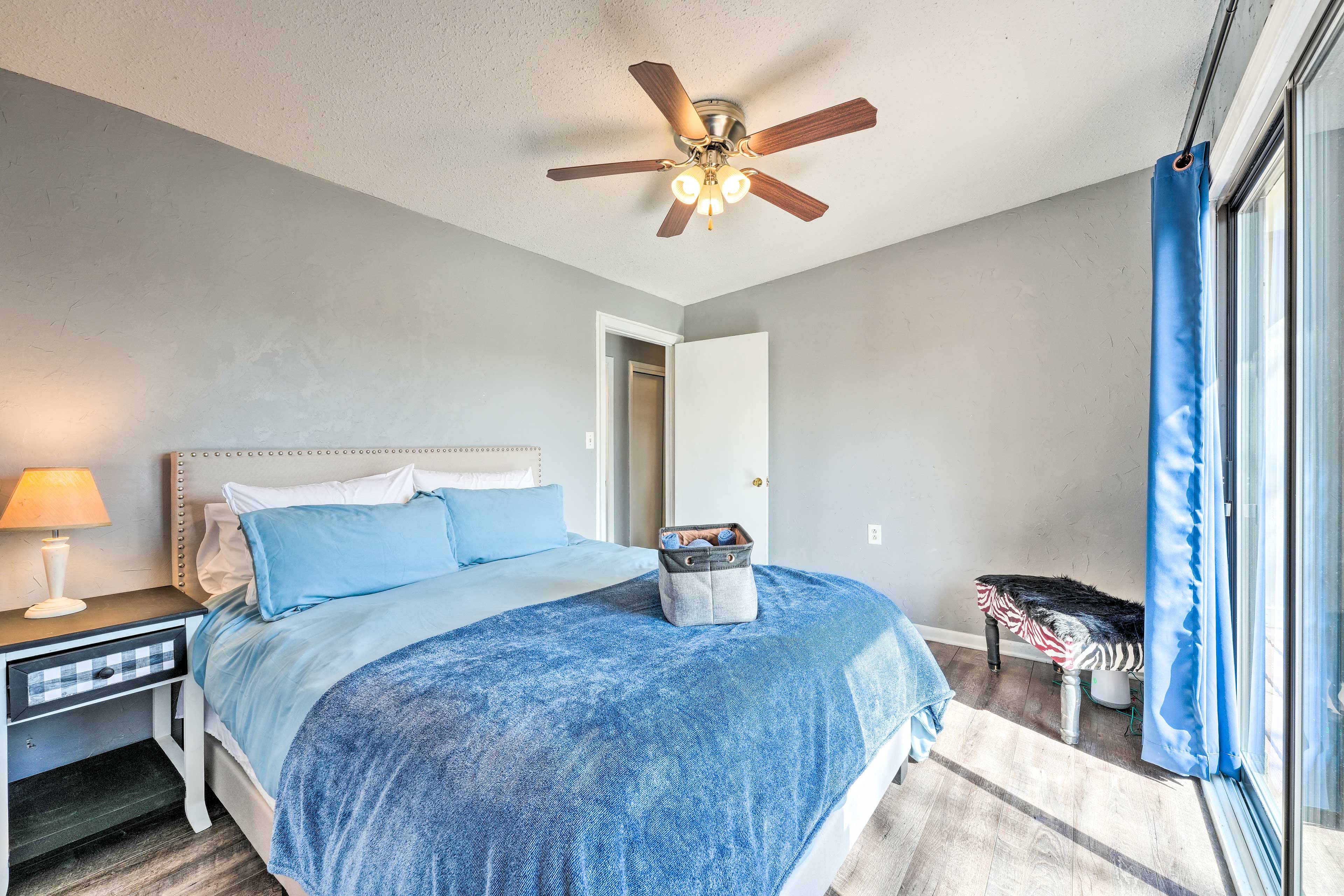 Bedroom 2 | 1st Floor | Queen Bed | Balcony Access