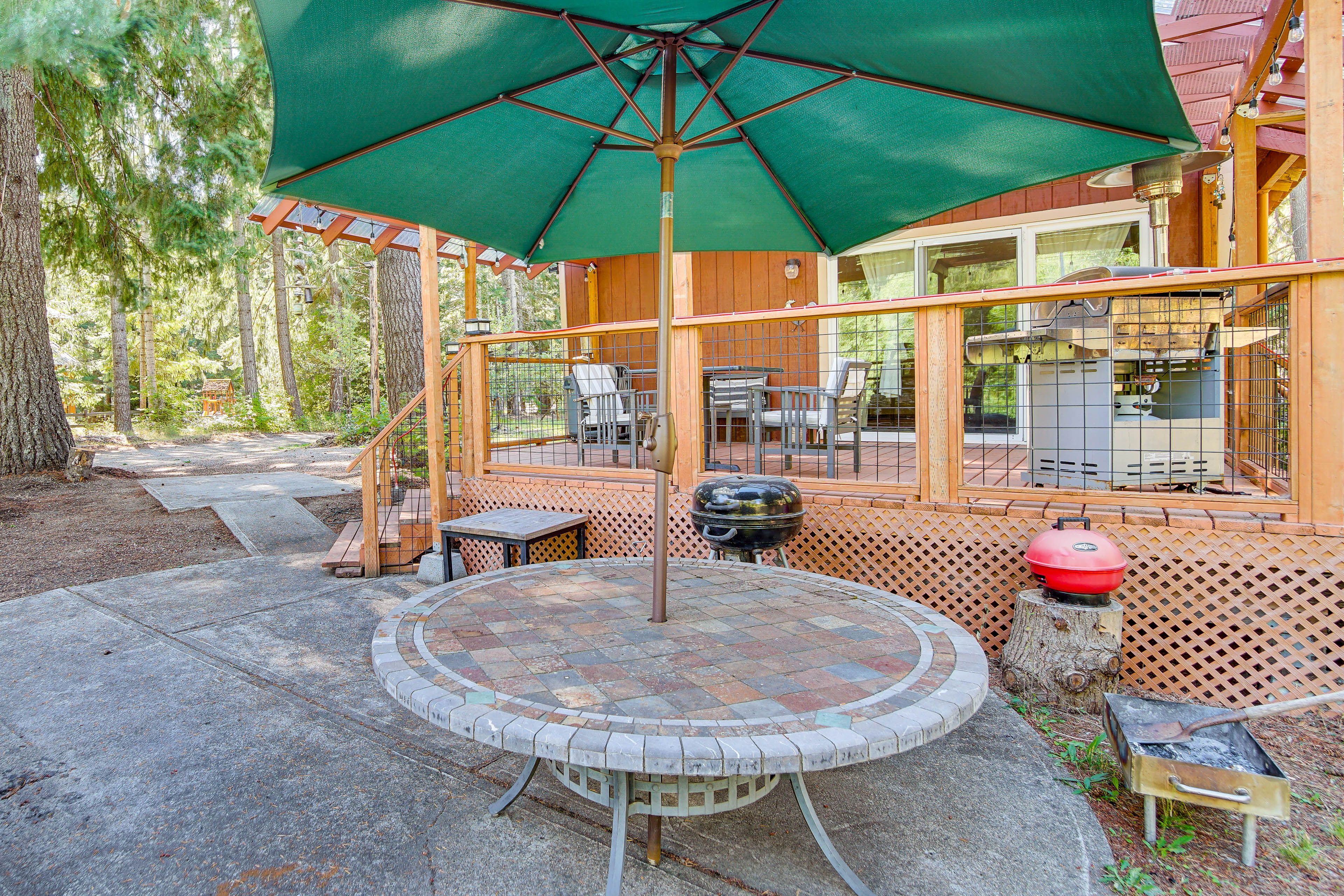 Patio | Dining Area | Fire Pit | Charcoal Grill | River Views