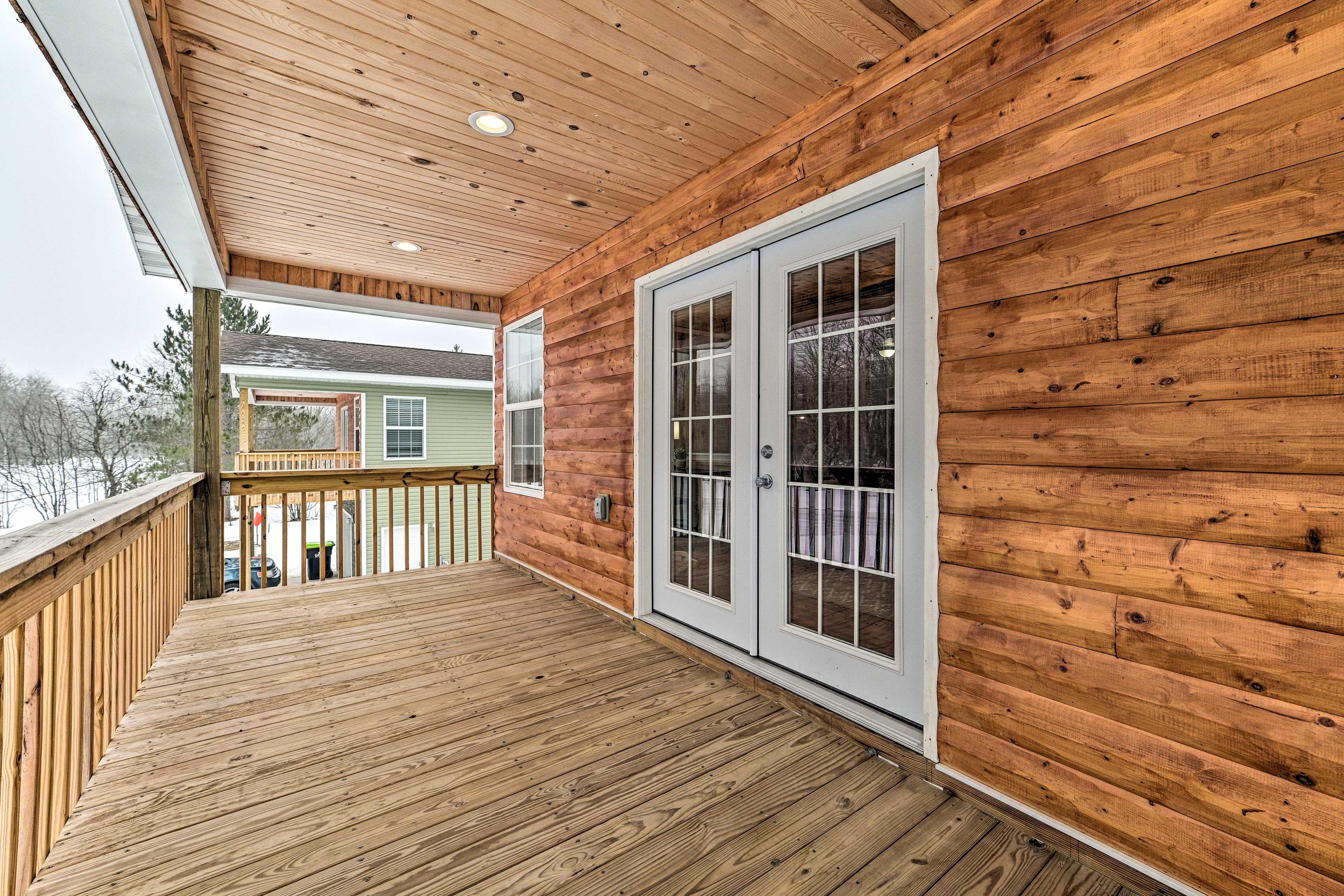 Cabin Exterior | Seasonally Furnished Deck
