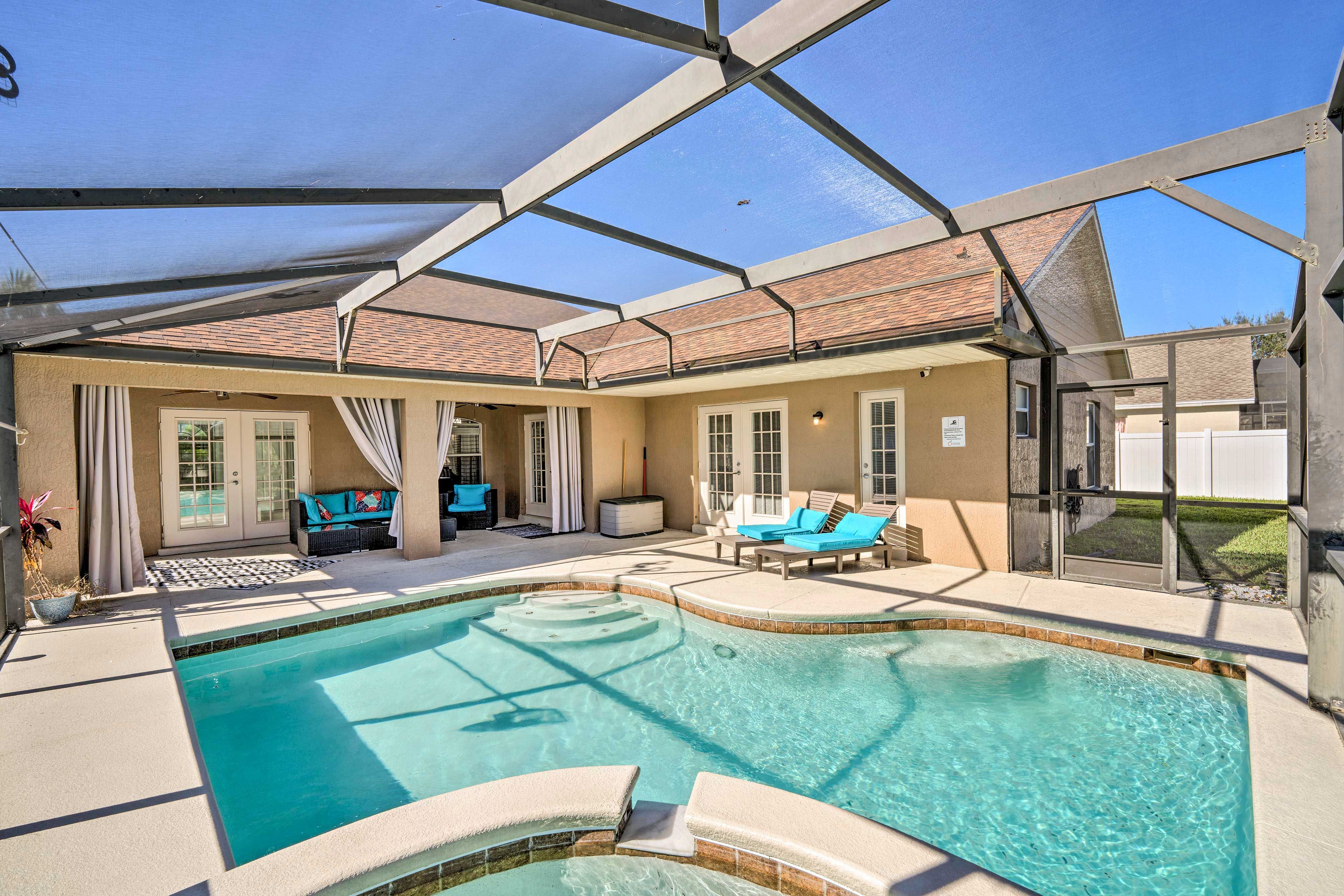 Lanai | Private Pool | Patio w/ Seating