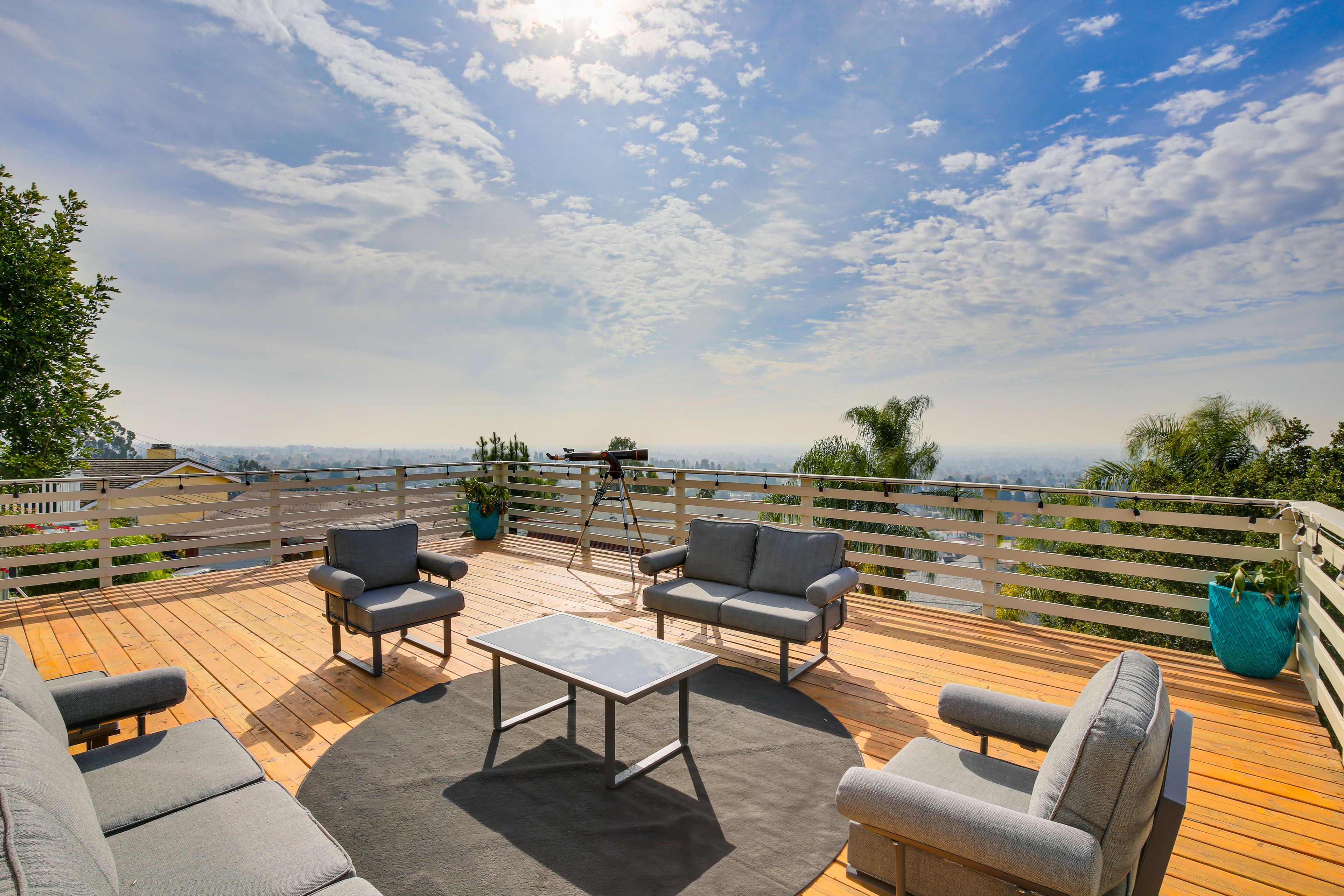 Deck | Outdoor Seating | Telescope | Downtown LA Views