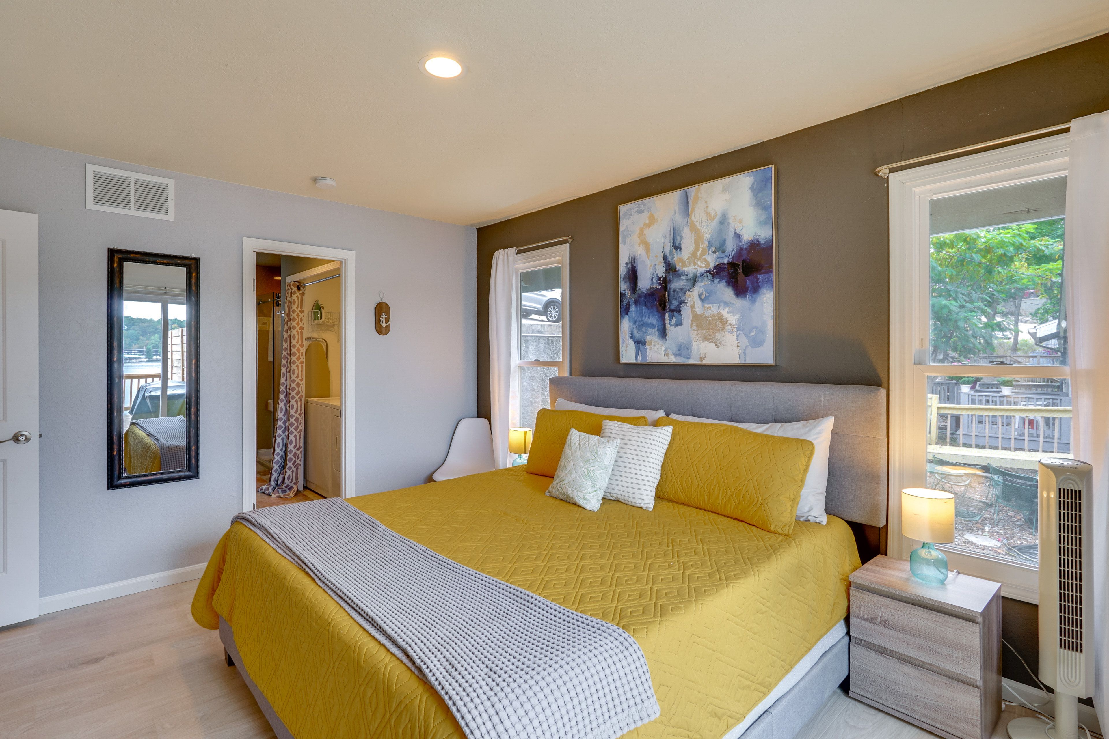 Bedroom 1 | King Bed | Smart TV | 1st Floor | Deck Access | En-Suite Bathroom