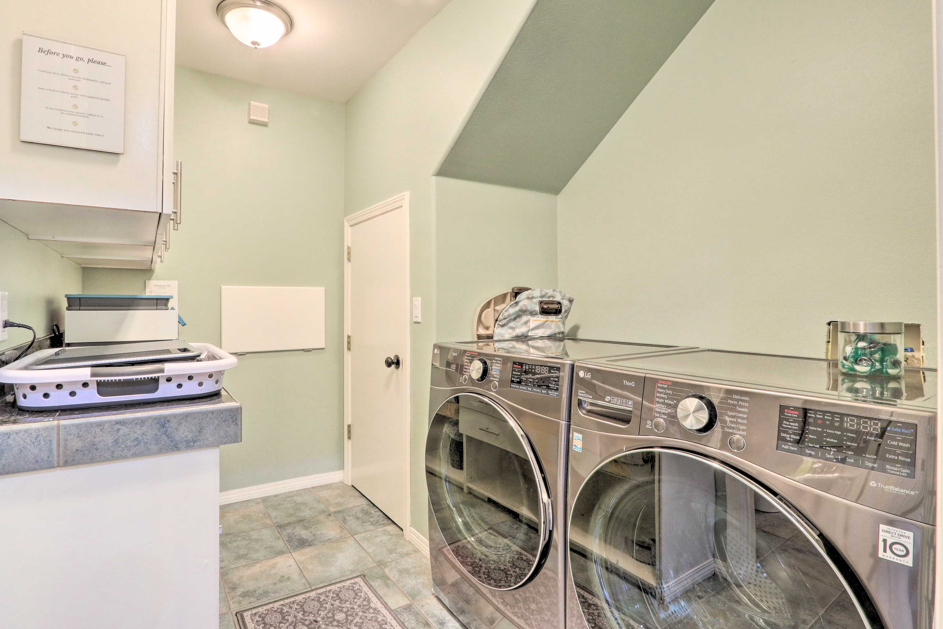 Laundry Area | 1st Floor | Washer/Dryer | Iron/Board