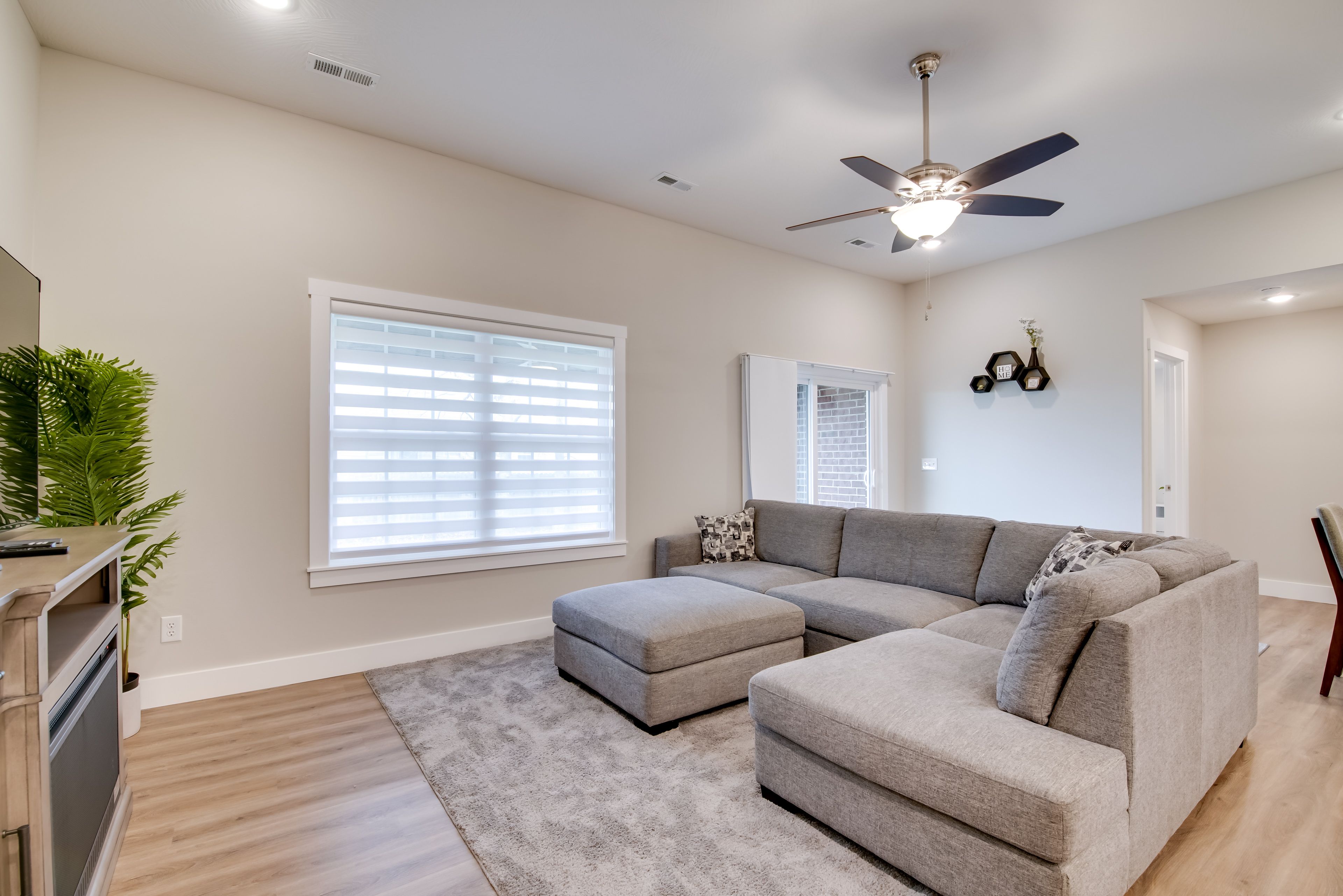 Living Room | Electric Fireplace | Central A/C