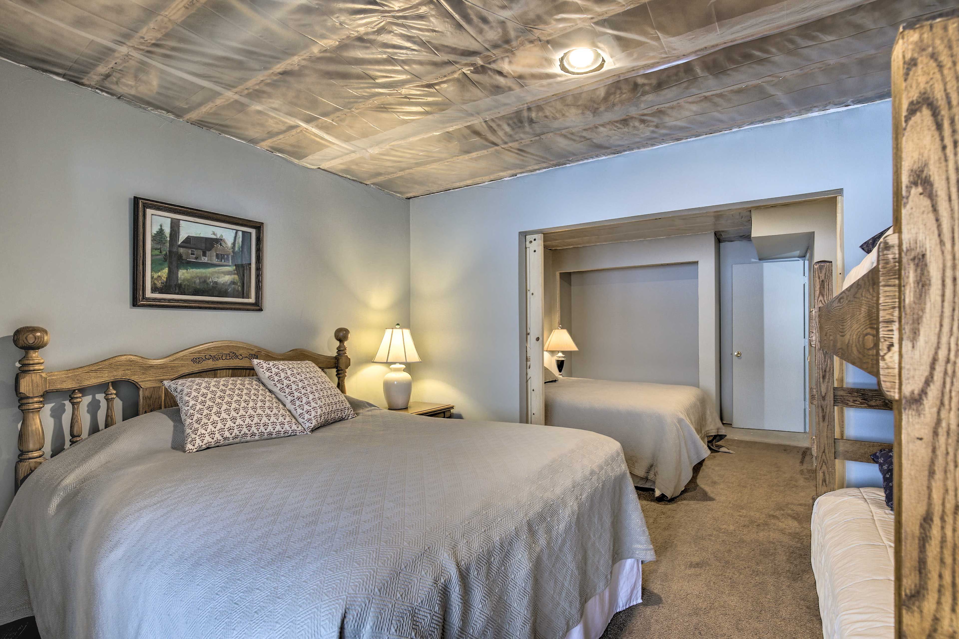 Bedroom 3 | Lower Level | 2 Queen Beds | Twin Bunk Bed | Pack 'n Play Provided