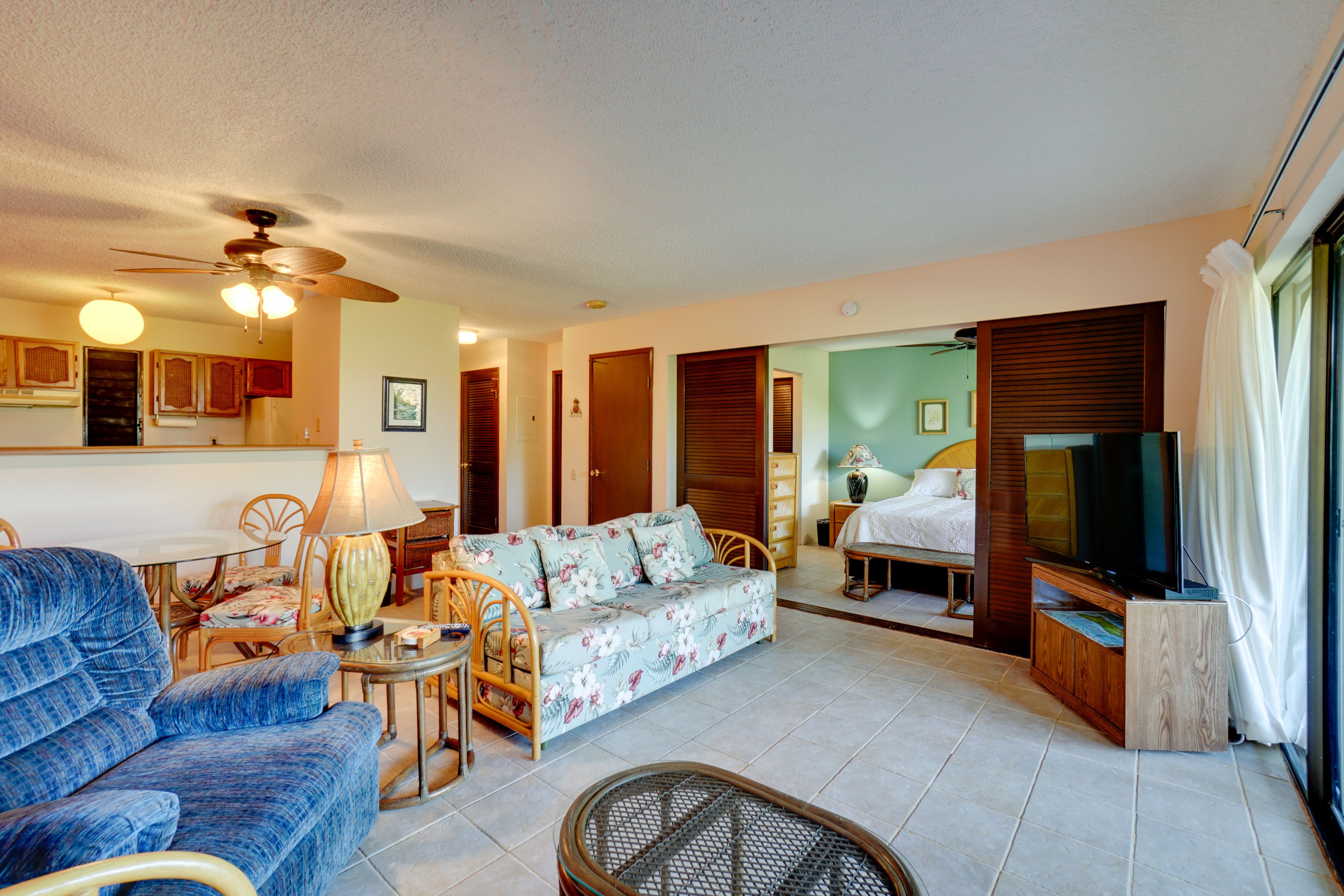 Living Room | Sleeper Sofa | Smart TV | Lanai Access