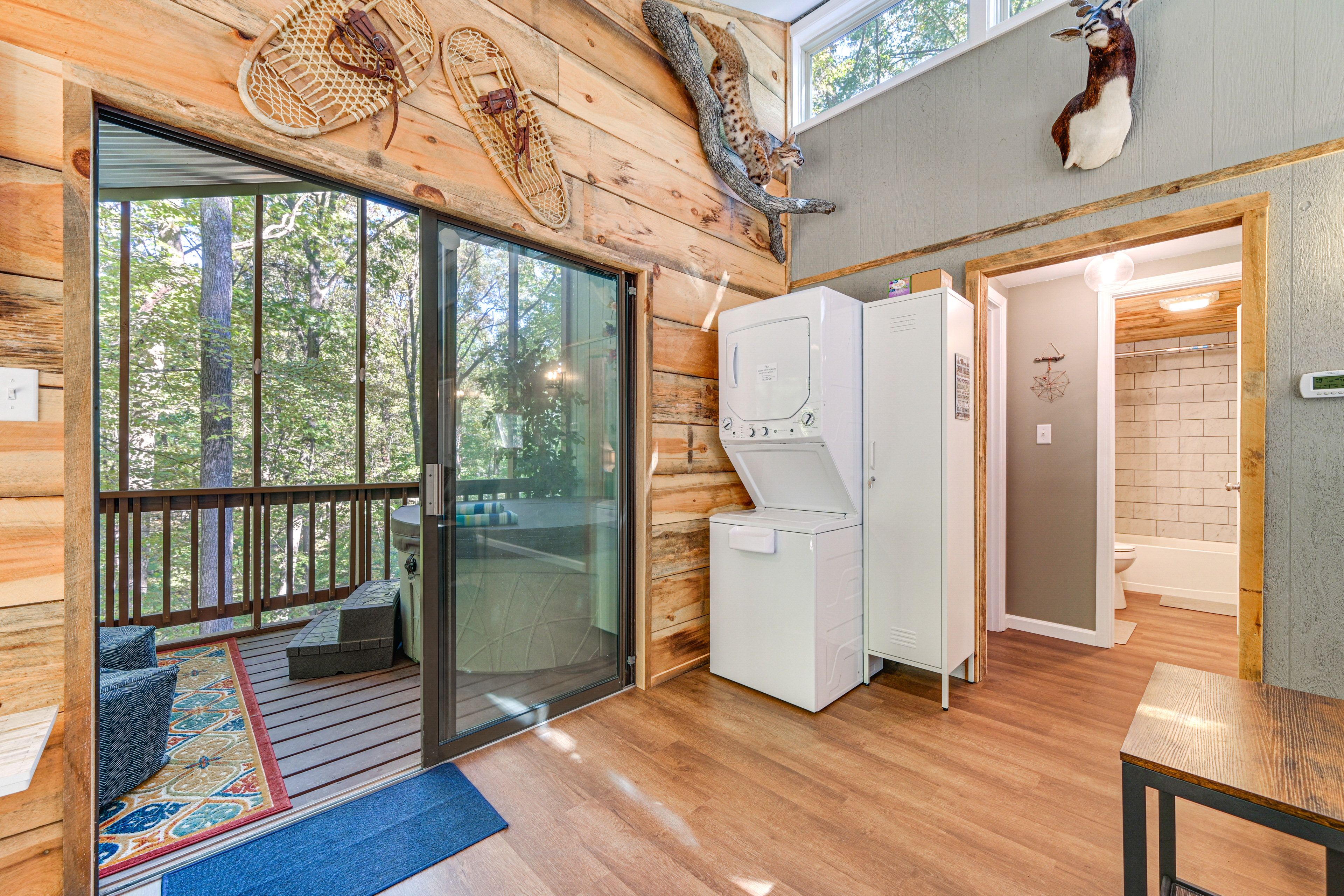 Laundry Area | Washer & Dryer | Deck/Balcony Access