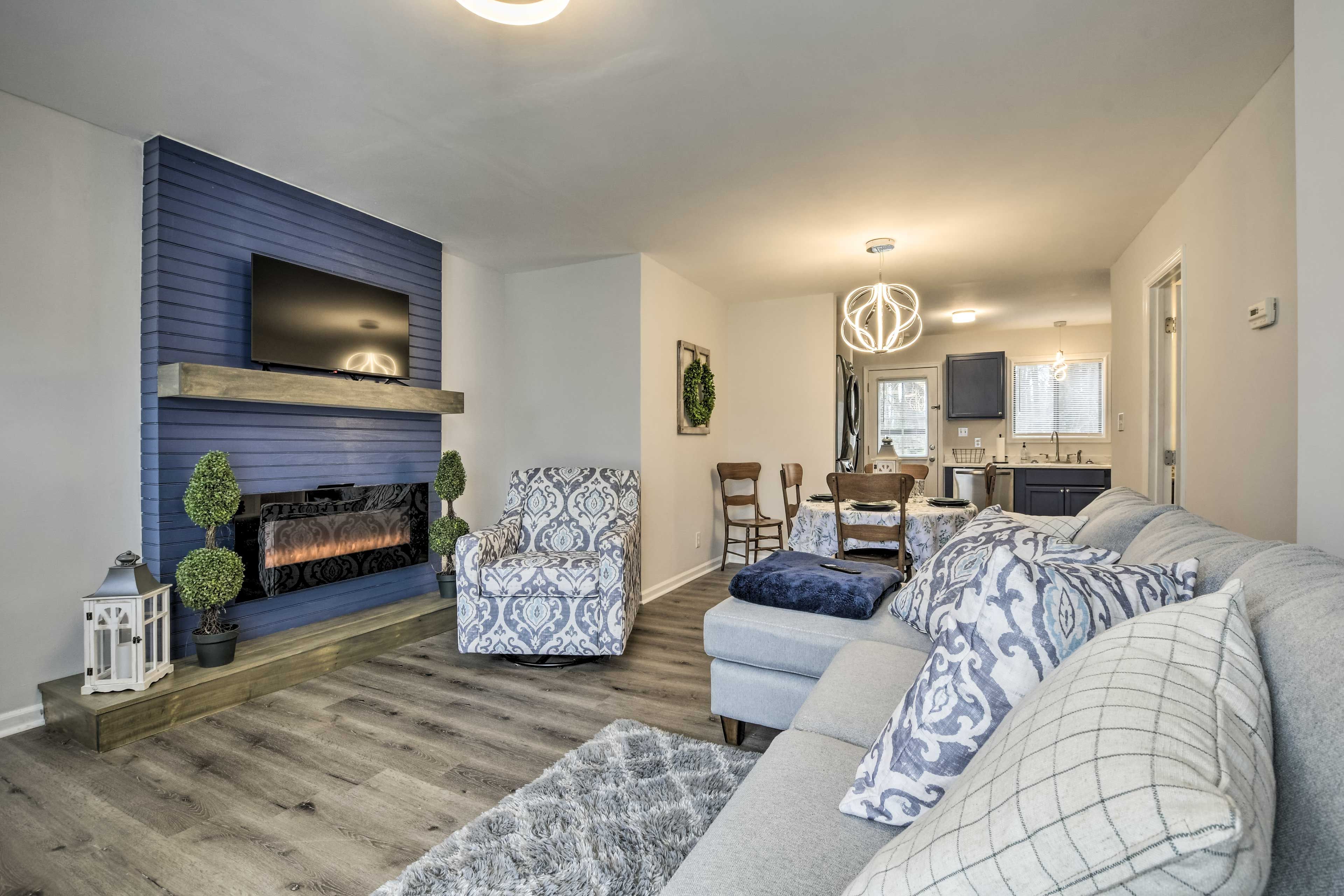 Durham Vacation Rental | 2BR | 1.5BA | 900 Sq Ft | Stairs Required for Access