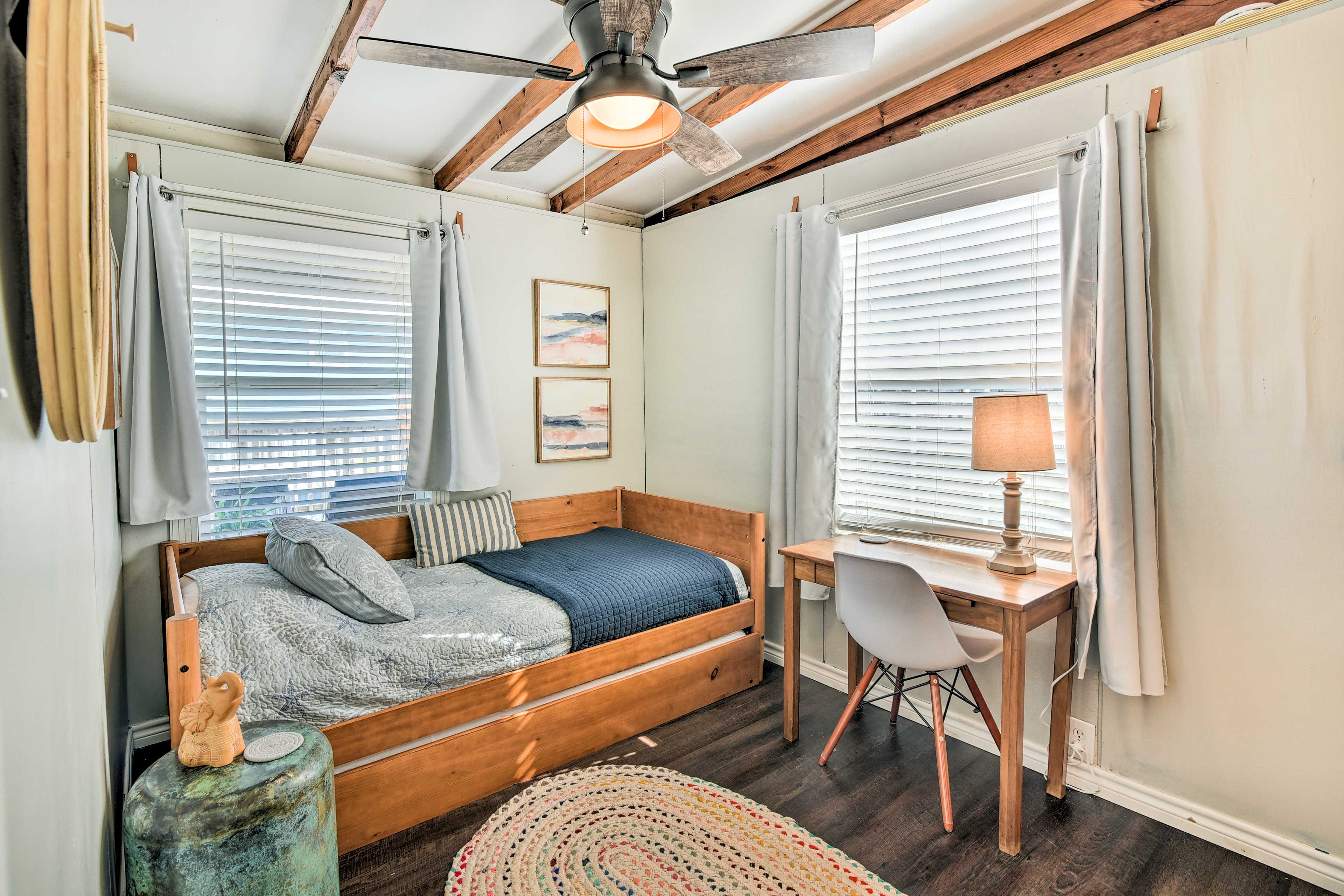 Bedroom 2 | Twin Bed w/ Twin Trundle | Remote Workspace