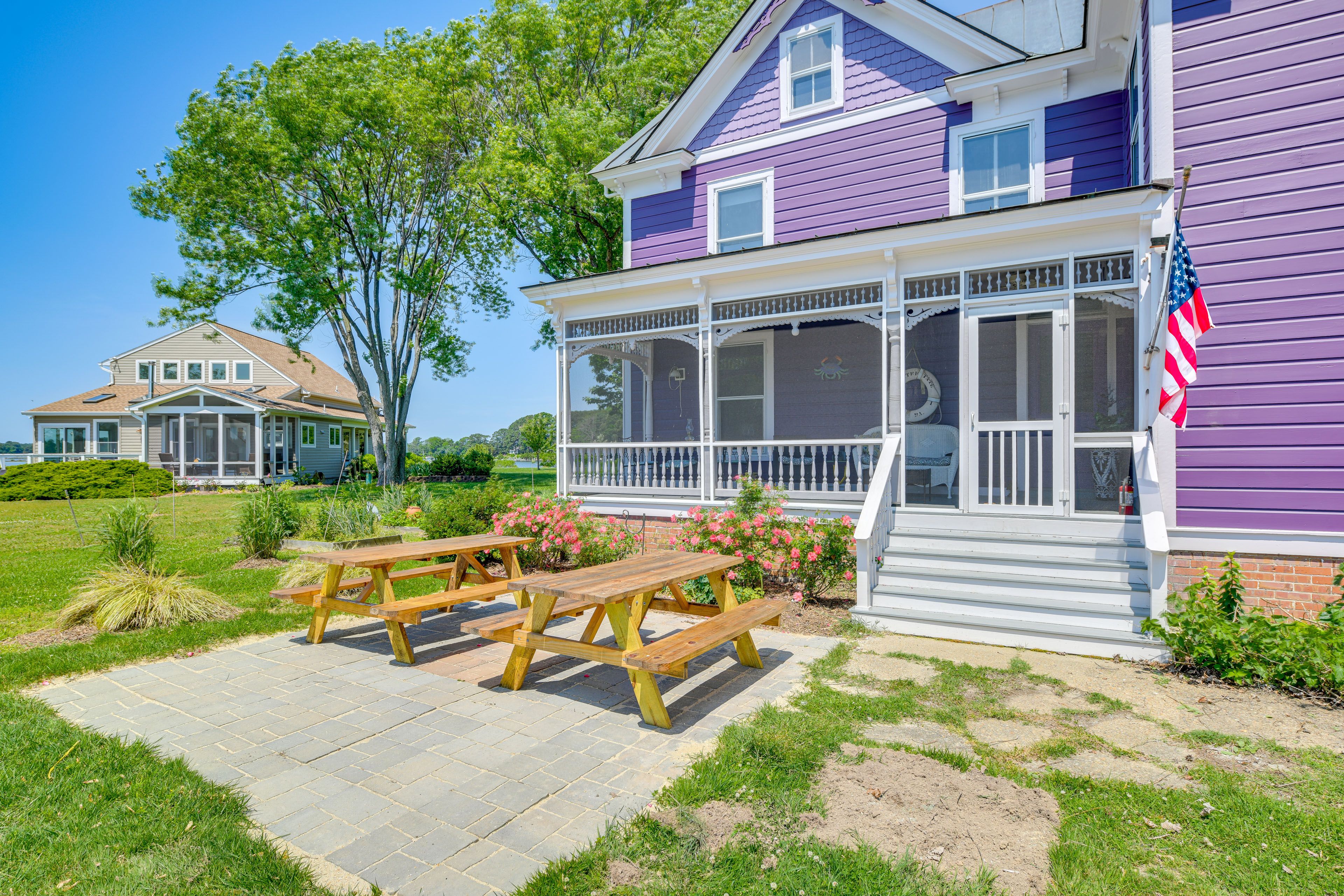 Back Exterior | Patio | Gas Grill | Fire Pit | Oyster Table