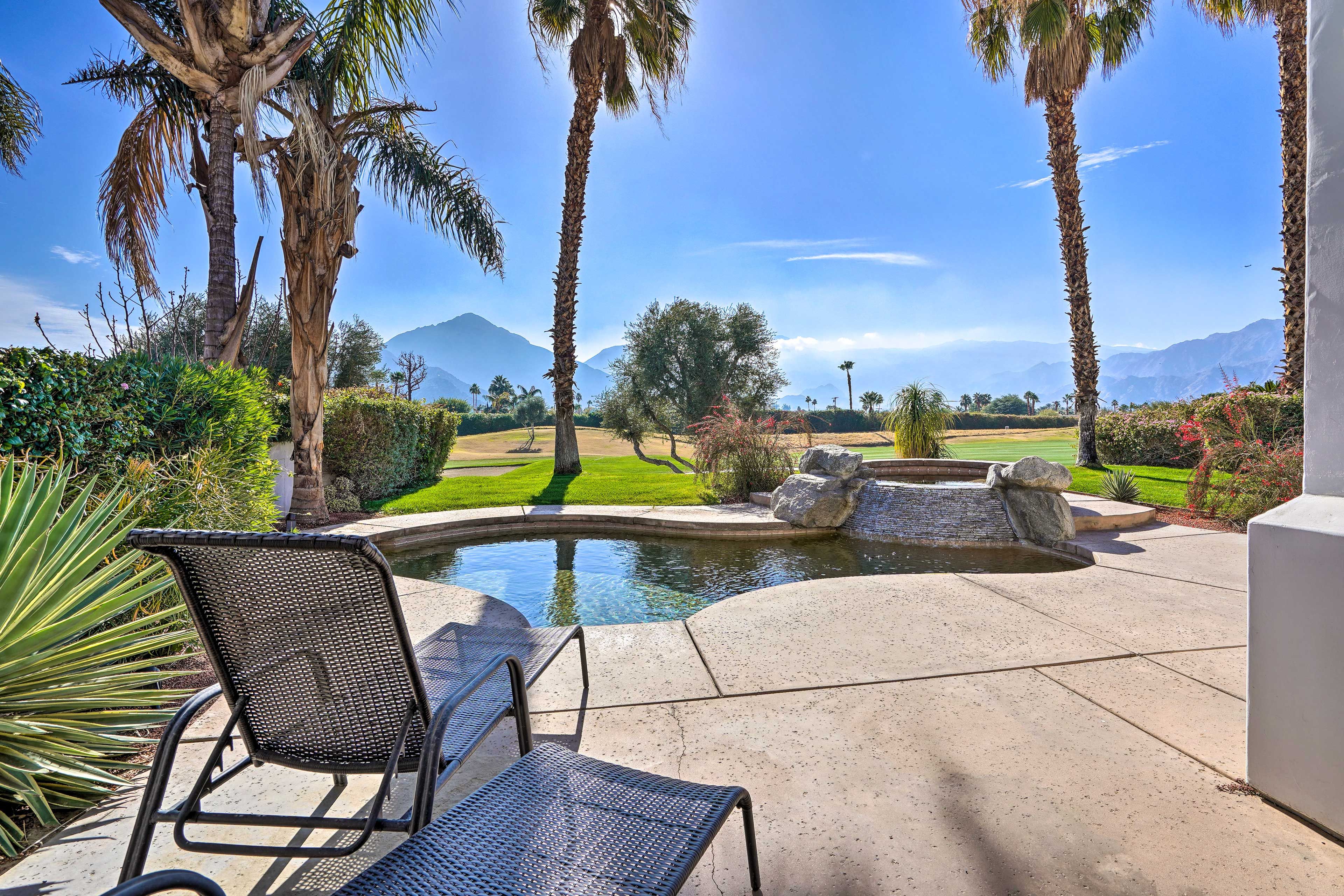 La Quinta Vacation Rental | 3BR | 3.5BA | 2,600 Sq Ft | 1 Step to Enter