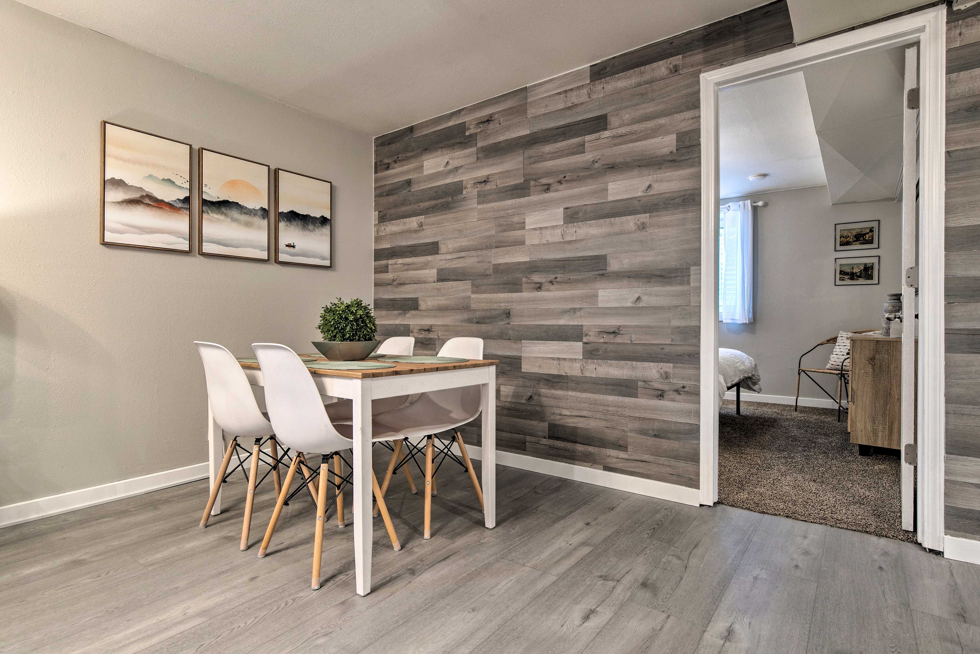 Dining Area | Dishware/Flatware Provided | Keurig Coffee Maker