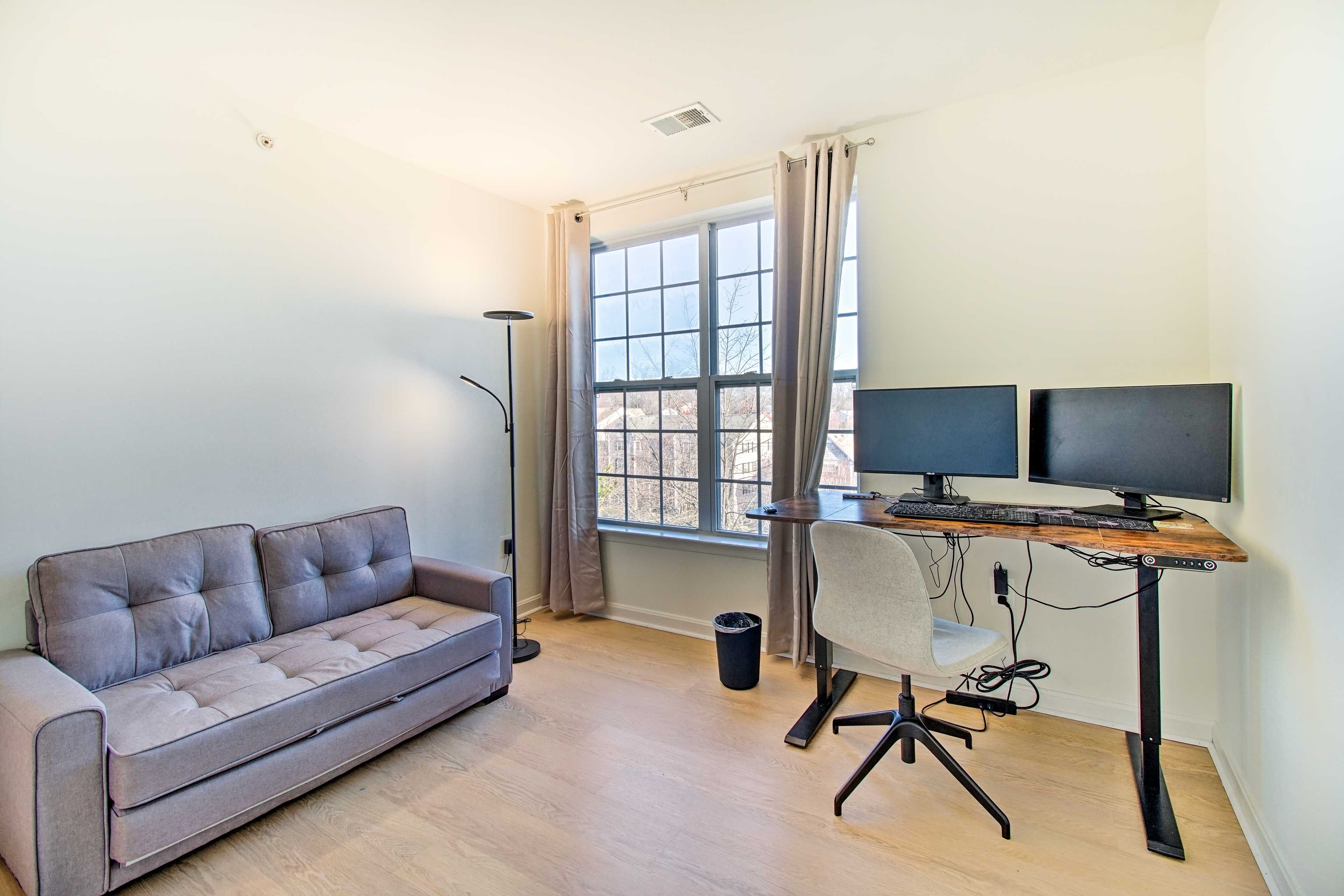Bedroom 2 (Office) | Sleeper Sofa | Workstation