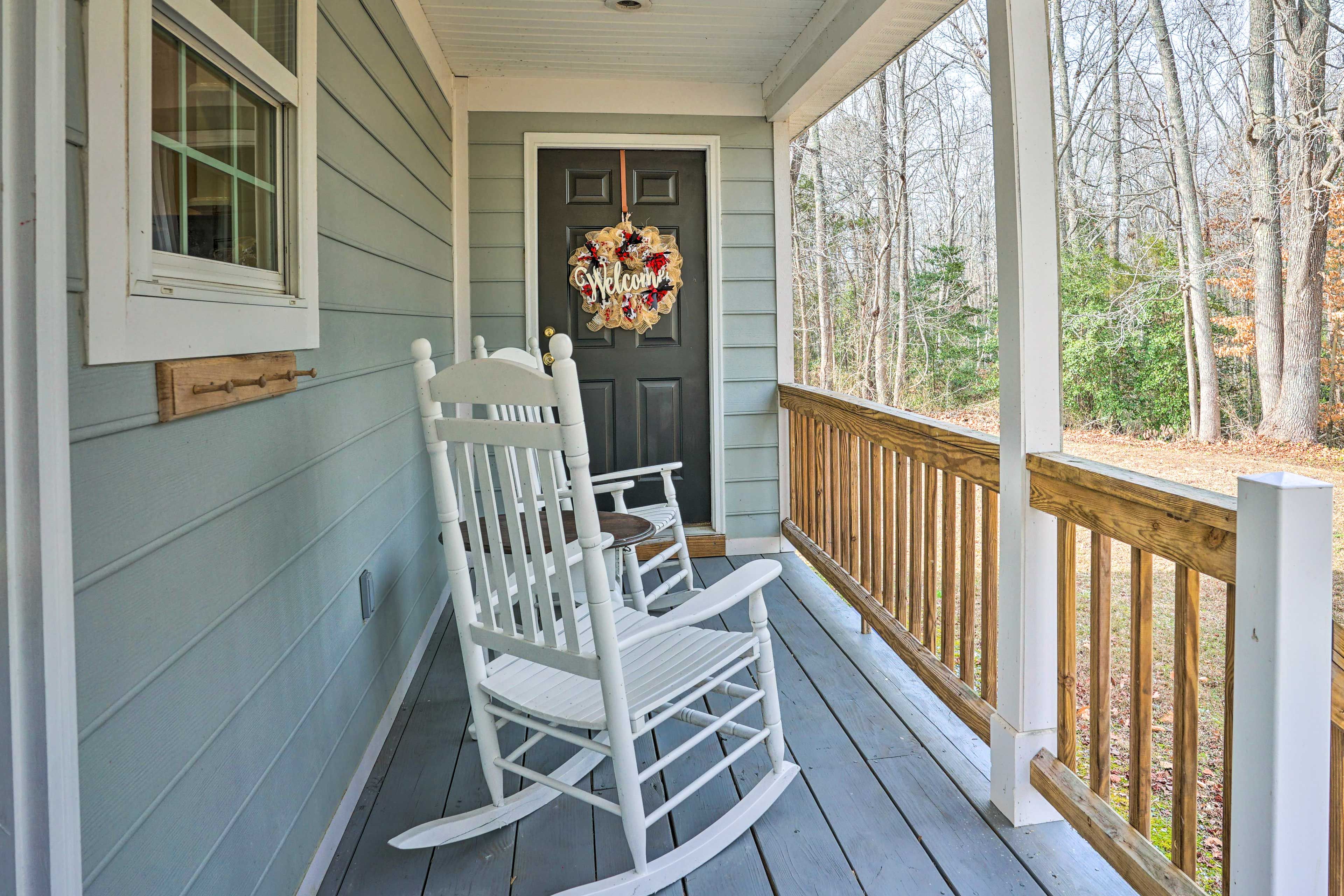 Covered Deck | Charcoal Grill | Shared Fire Pit | Single-Story Home