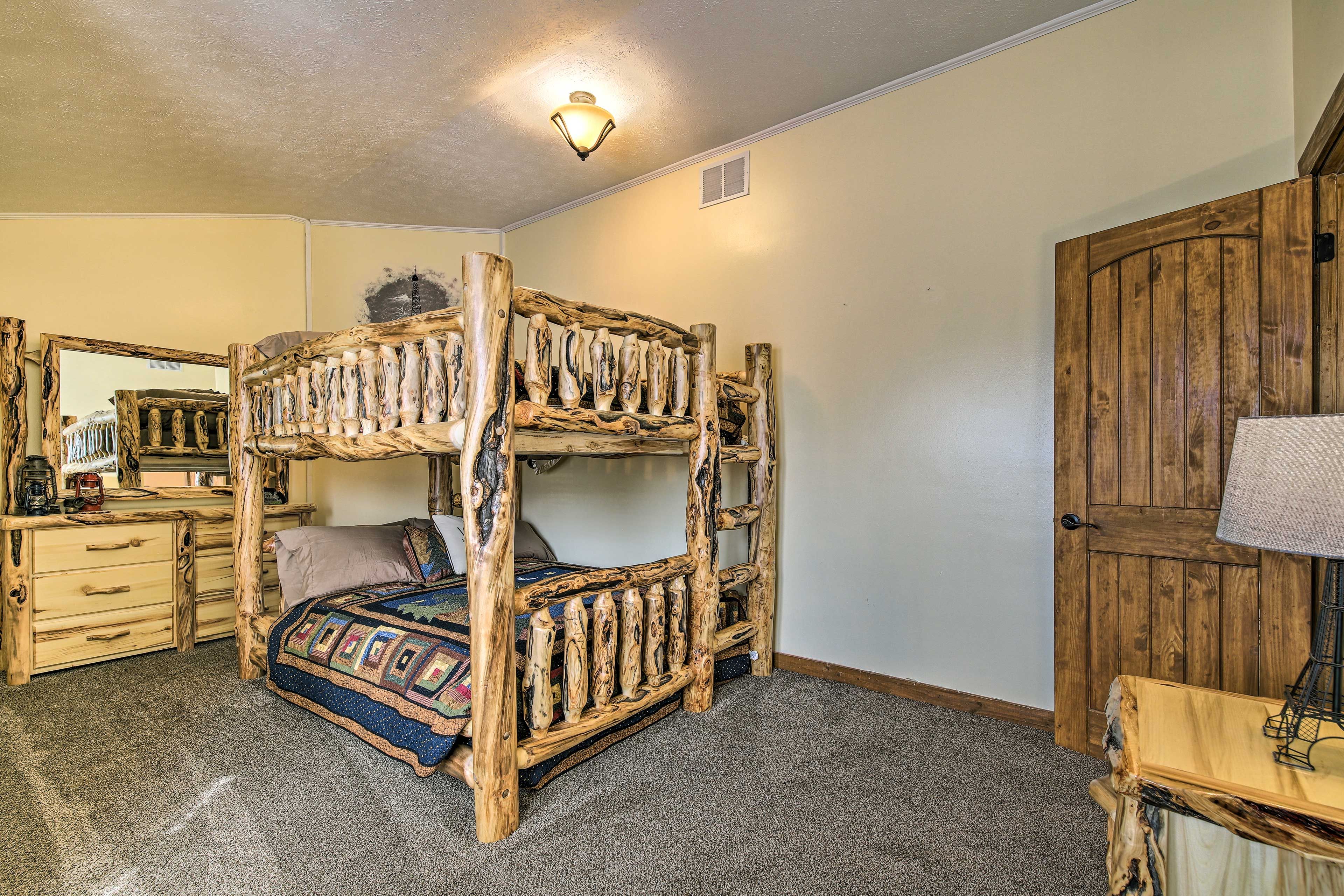 Bedroom 3 | Upper Level | Queen Bunk Bed