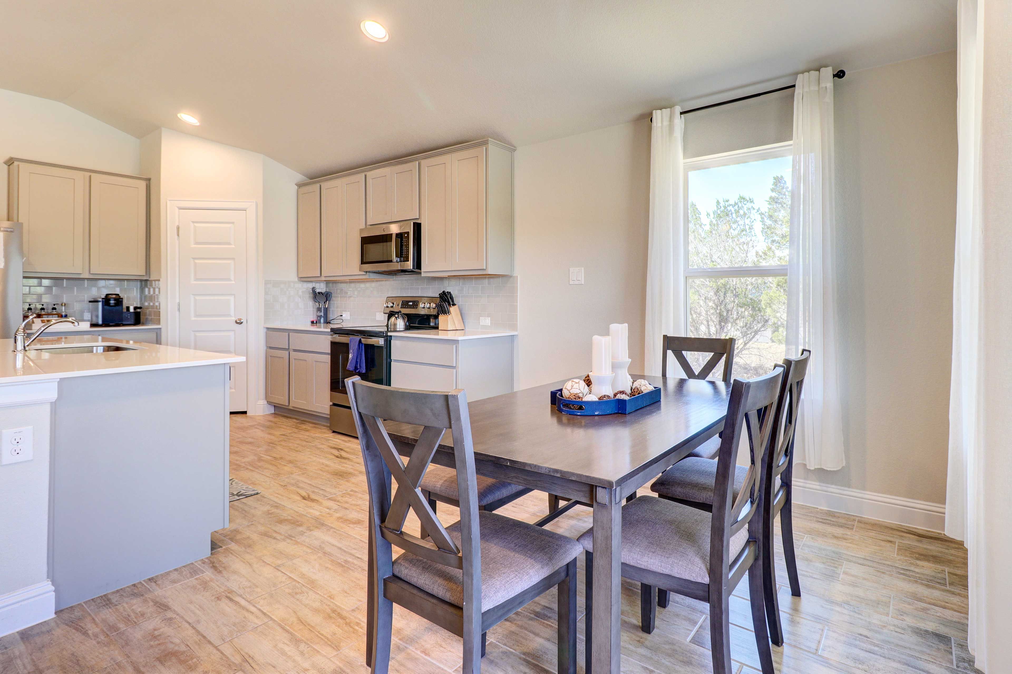 Dining Area | Dishware/Flatware | High Chair | Trash Bags/Paper Towels